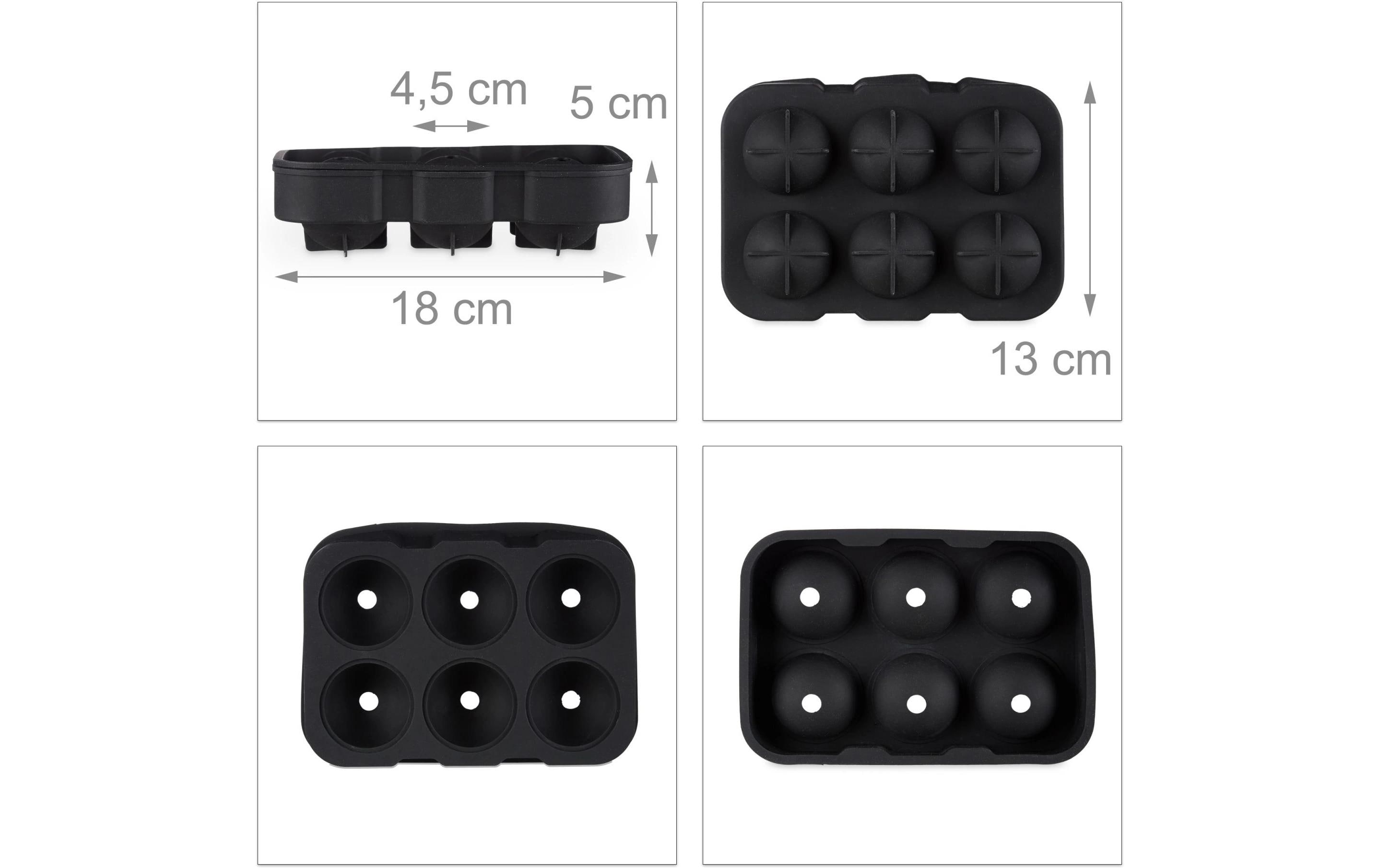 relaxdays Eiswürfelform Schwarz