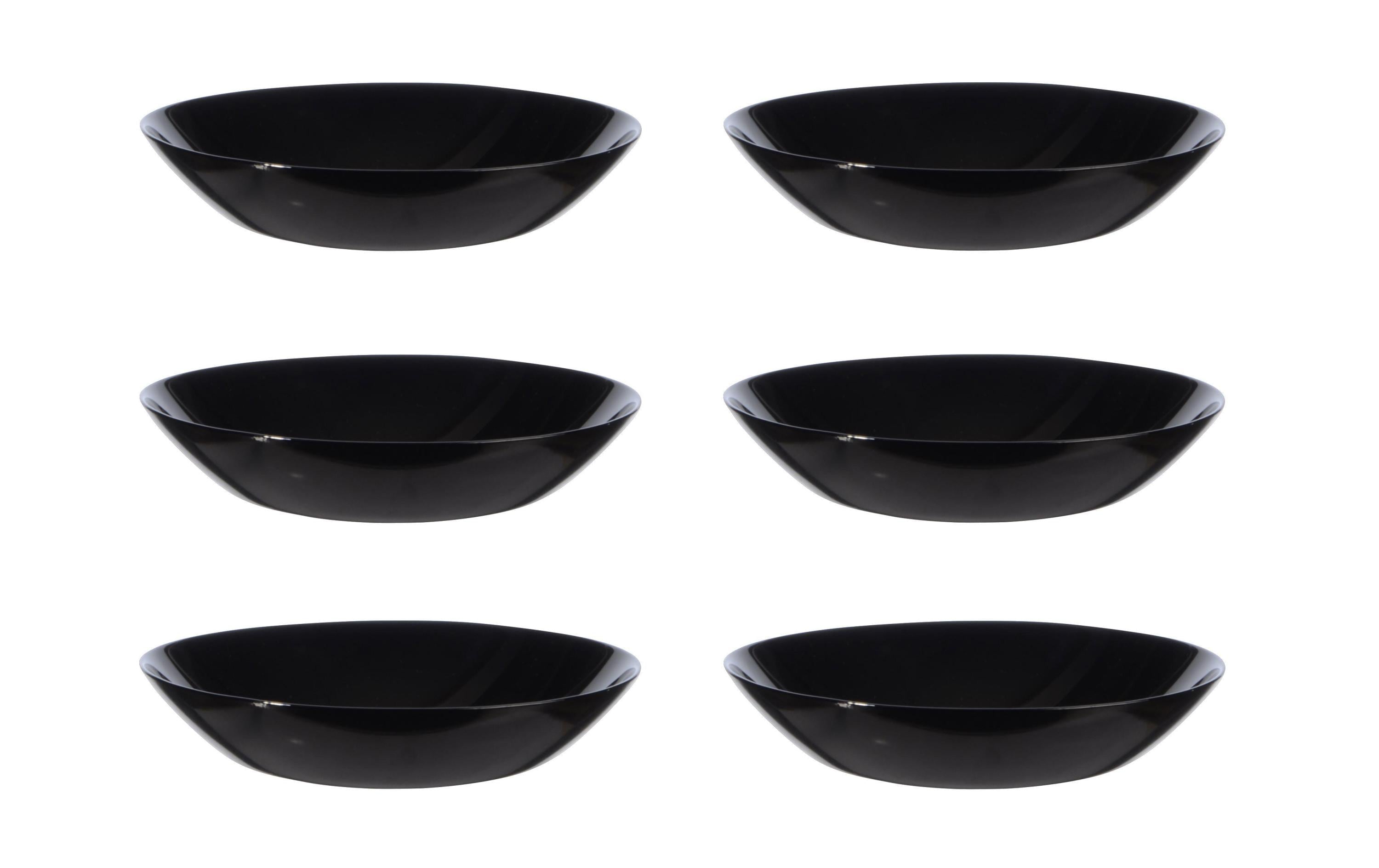 Arcoroc Suppen- & Pastateller Evolution Ø 20 cm, 6 Stück, Schwarz