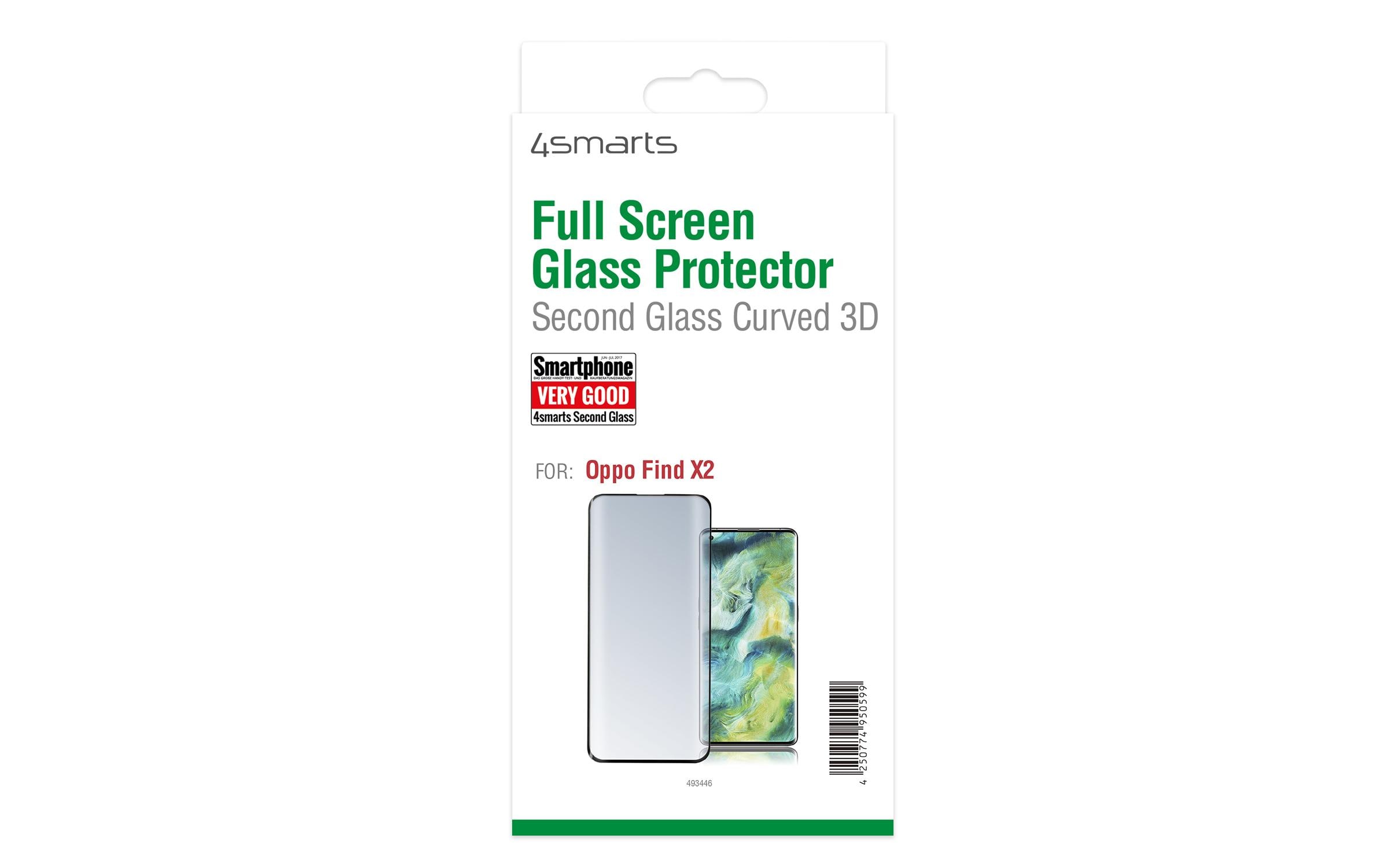 4smarts Displayschutz Second Glass Curved 3D Find X2