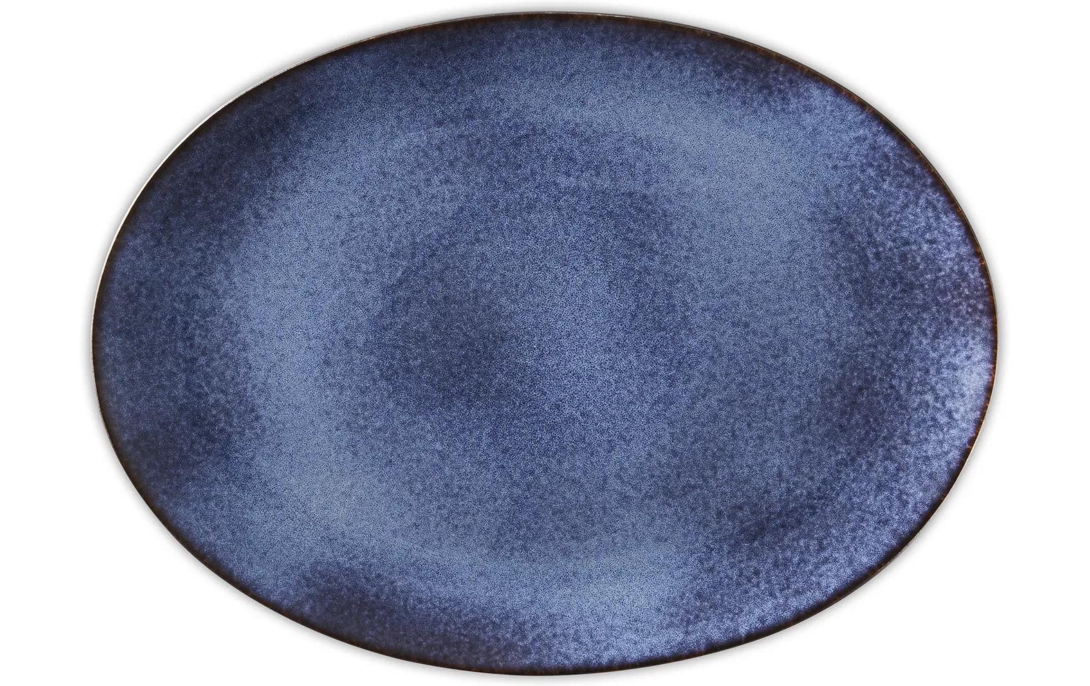 Bitz Servierplatte oval 45 x 34 cm Schwarz/Dunkelblau