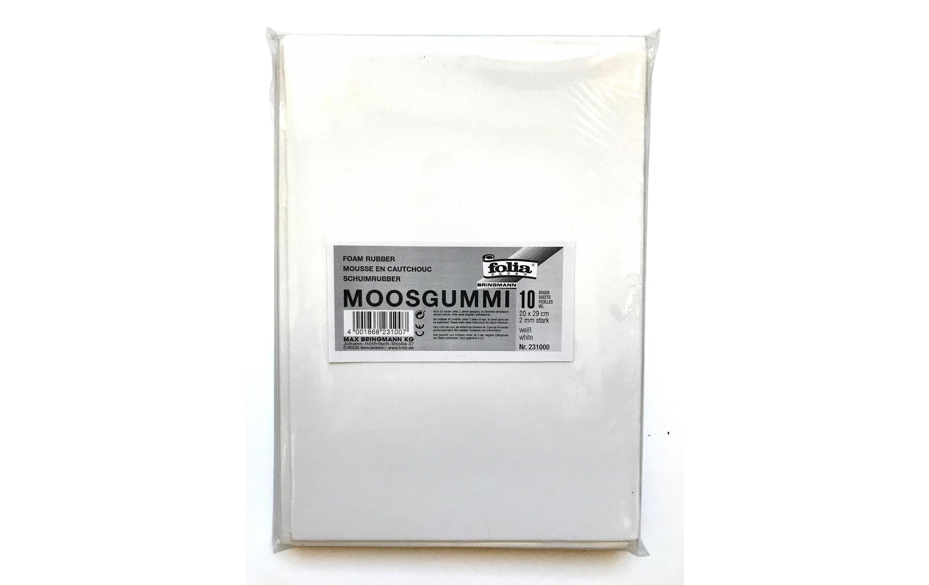 Folia Moosgummi-Set 10 Stück, Weiss Folia Moosgummi-Set 10 Stück, Weiss