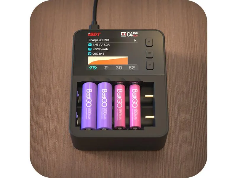 ISDT Ladegerät C4 EVO Smart Charger für Rundzellen