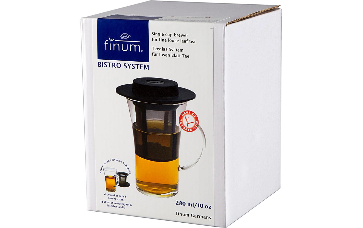Finum Tee-Set Bistro System 280 ml, Transparent / Schwarz