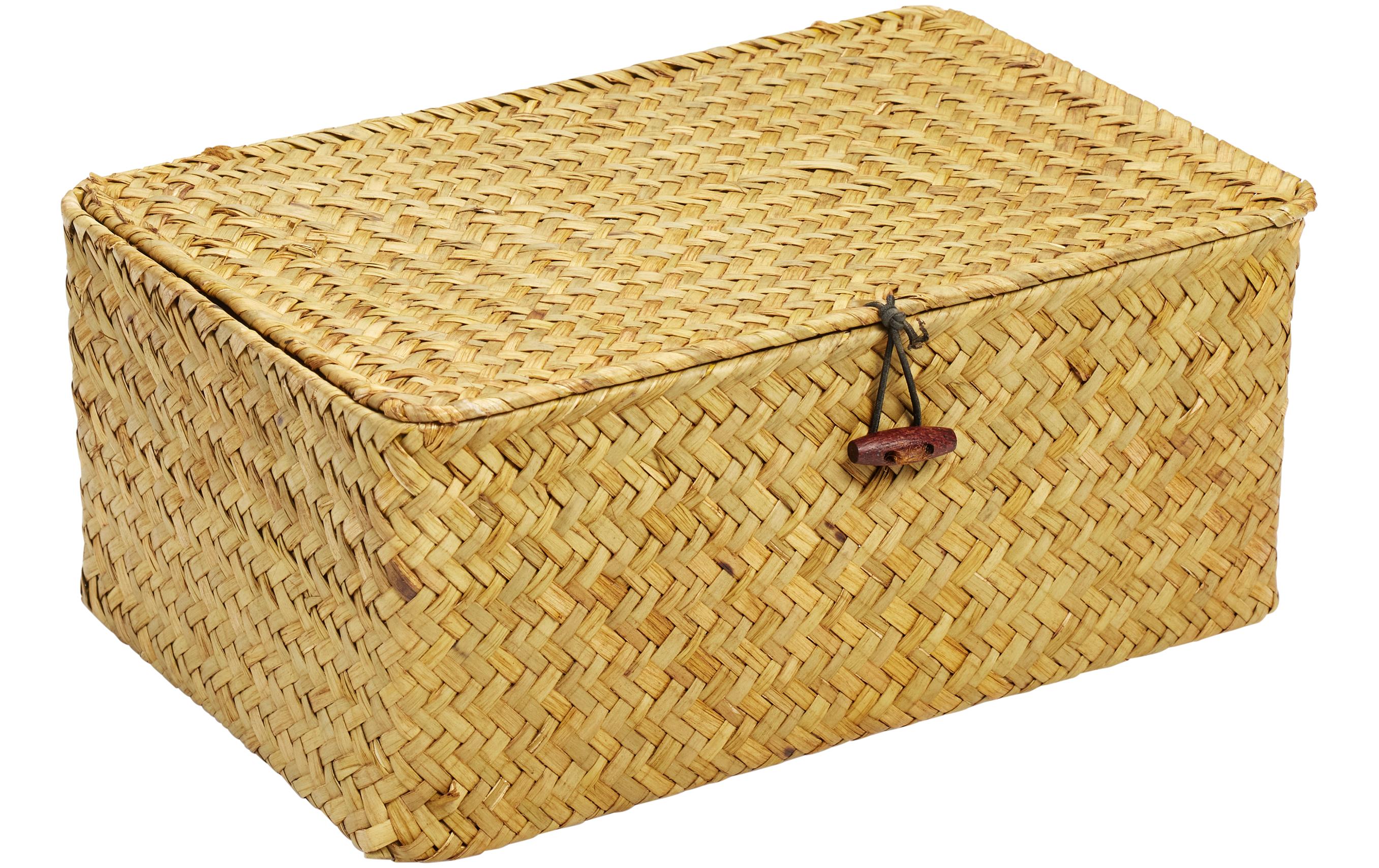 diaqua® Aufbewahrungsbox Straw 29 x 19 x 13 cm, Nature