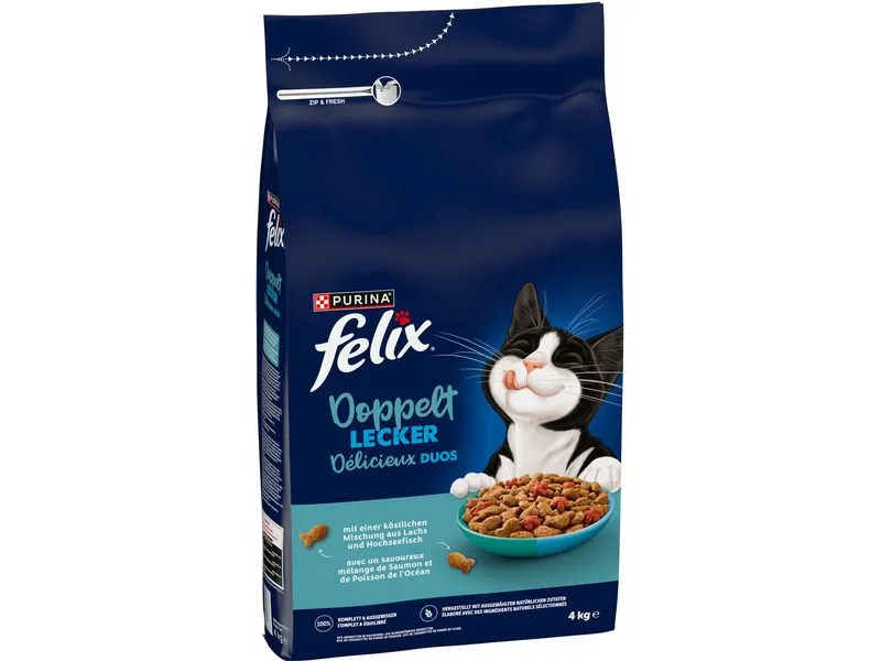 Felix Trockenfutter Doppelt Lecker Adult Fisch 4 kg Felix Trockenfutter Doppelt Lecker Adult Fisch 4 kg
