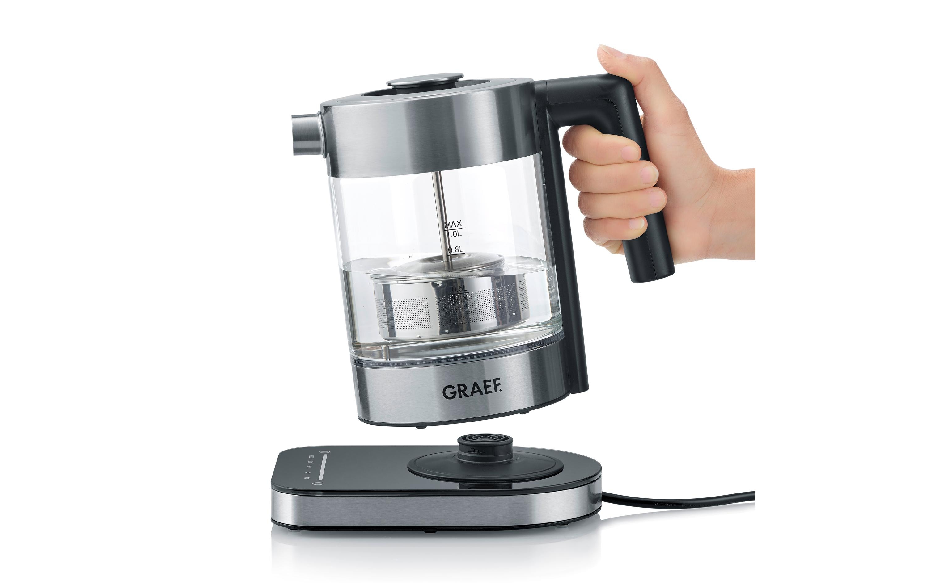 Graef Wasserkocher WK 350, 1 l, Edelstahl/Transparent