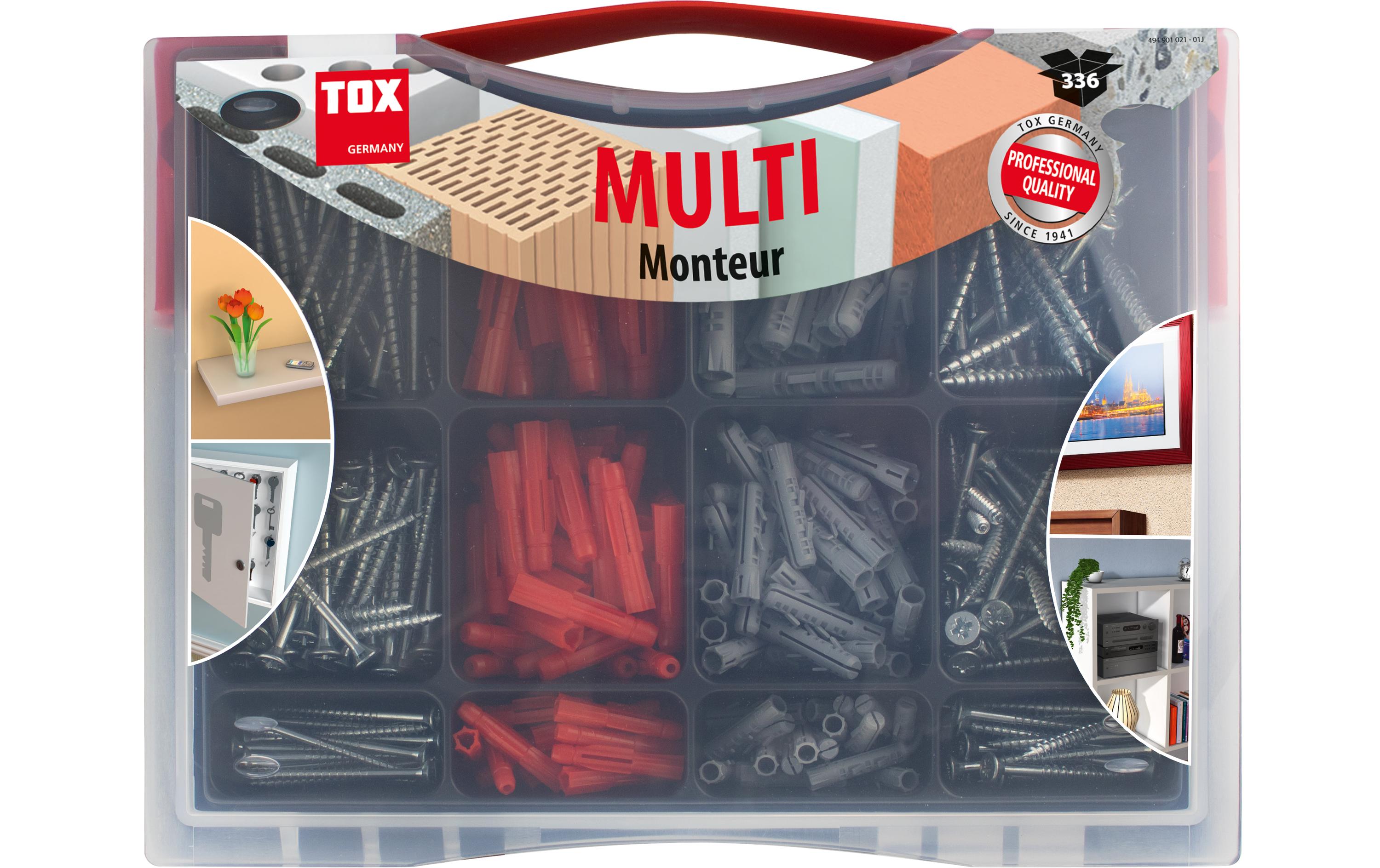 Tox-Dübel Dübel Monteur Multi Tri & Barracuda 336 Stück