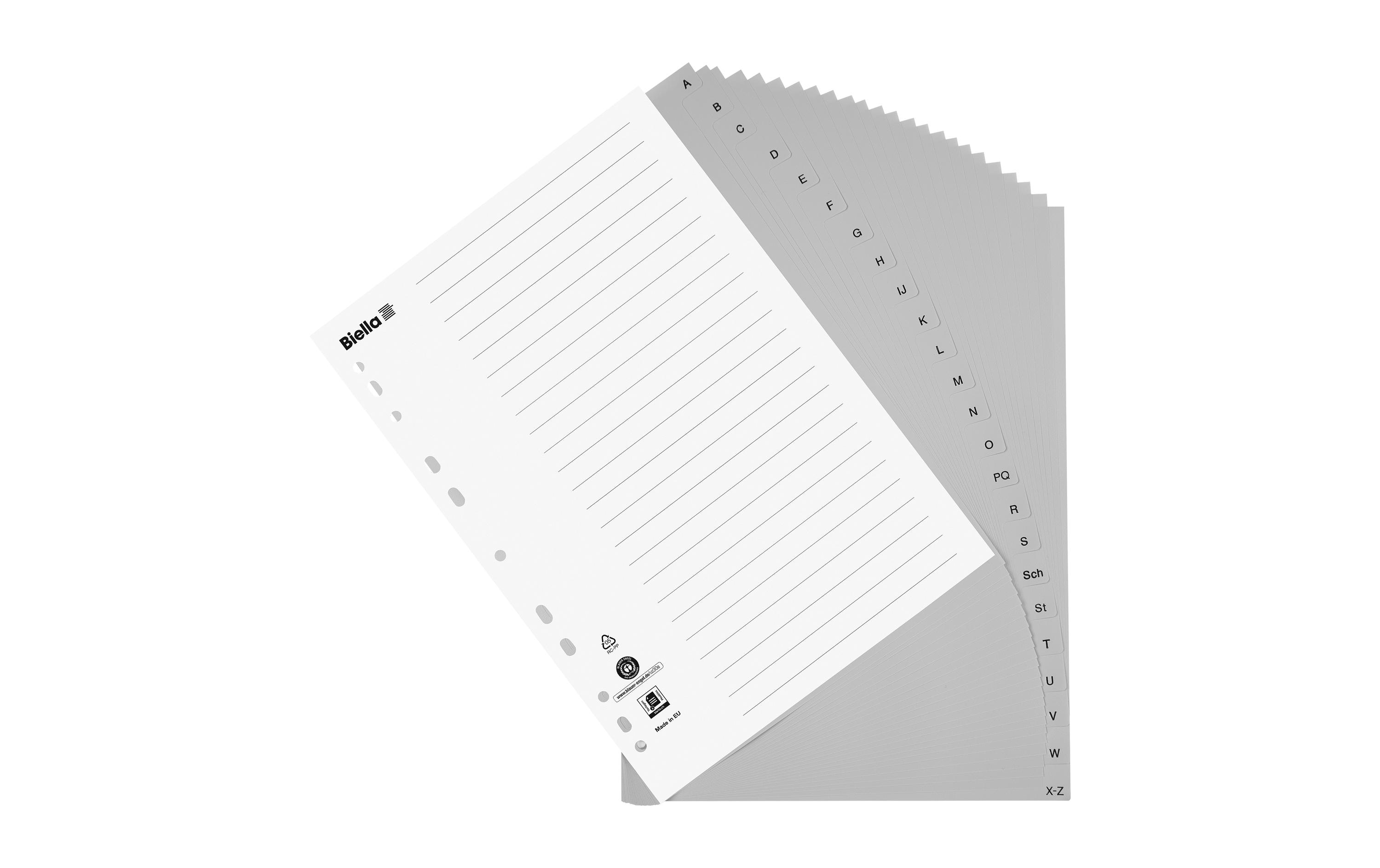 Biella Register A4 A-Z