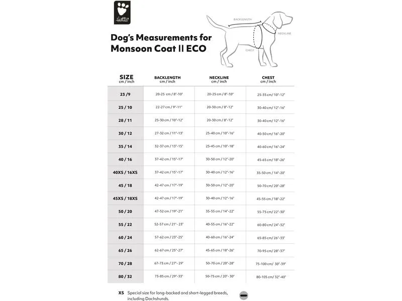 HURTTA Regenmantel Monsoon V2 Eco Grün, 45 cm HURTTA Regenmantel Monsoon V2 Eco Grün, 45 cm