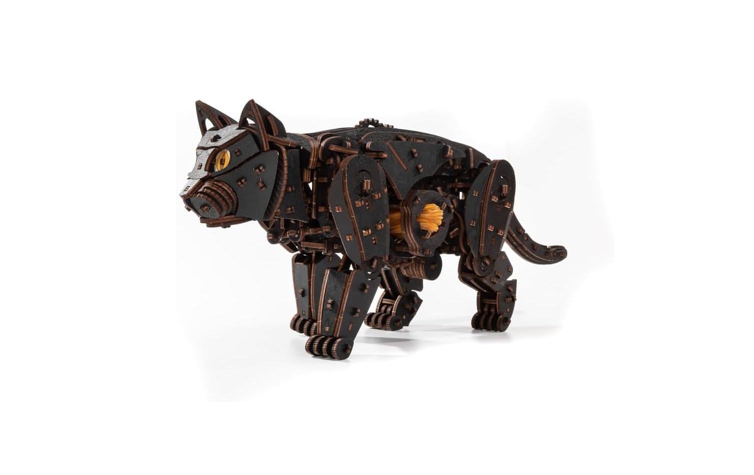 Eco-Wood-Art Bausatz Kätzchen Schwarz