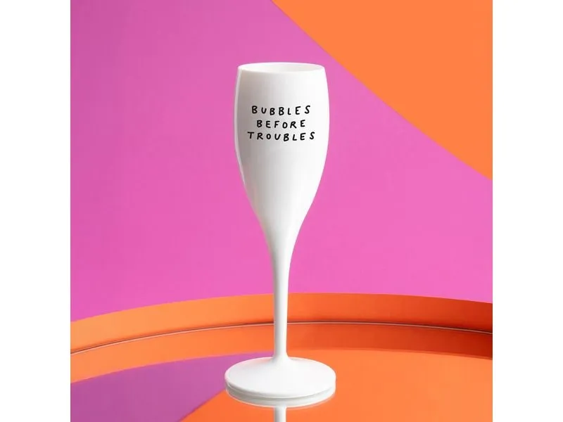 Koziol Sektglas Bubbles 100 ml, 1 Stück, Weiss