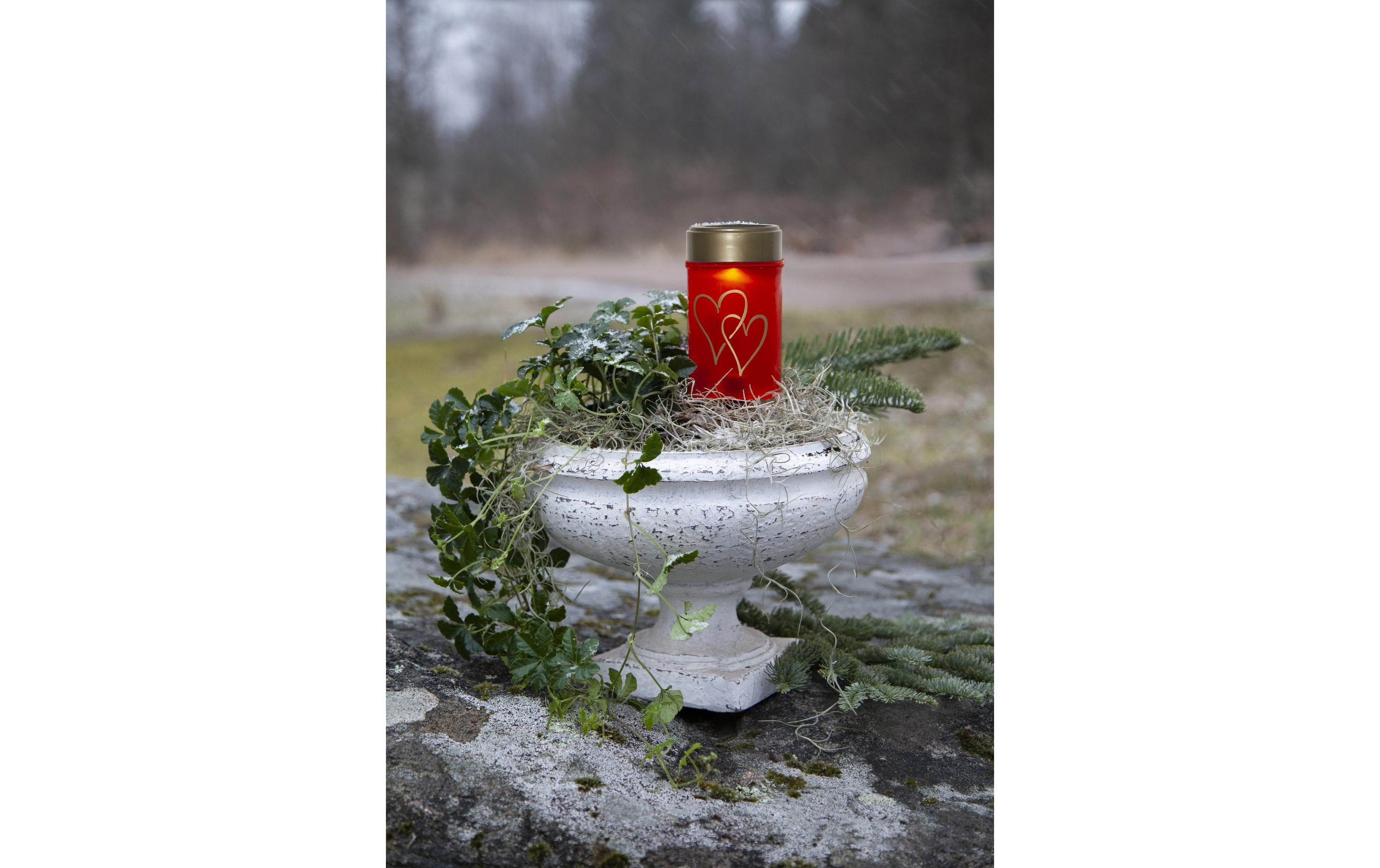 Star Trading Solar Kerze Hearty Warmweiss, 1 LED