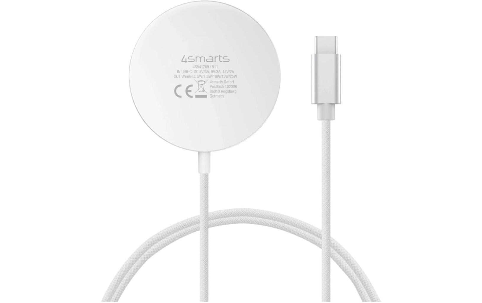 4smarts Qi2 25W MagSafe 1.5m, Weiss