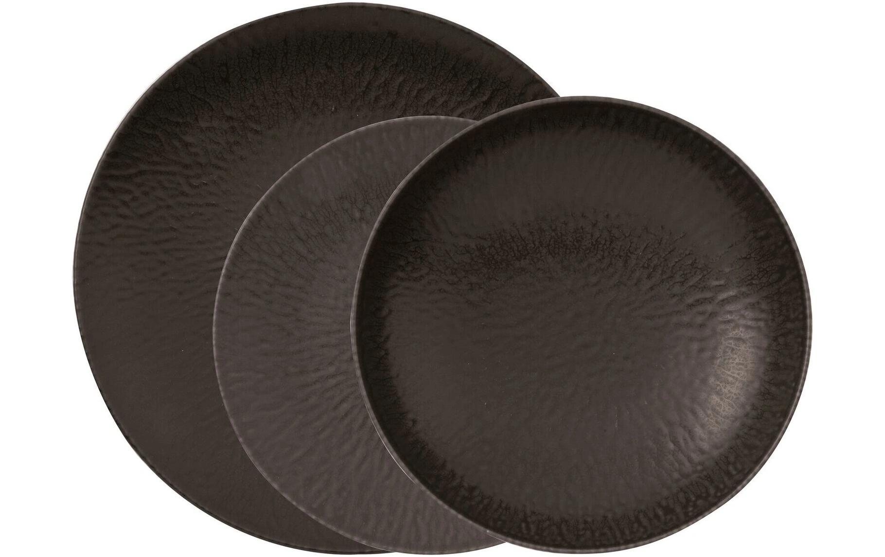 Arthur Krupp Speise-Service Onyx 12 Stück,Schwarz