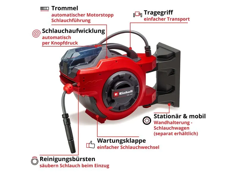 Einhell Akku-Schlauchtrommel, GE-HR 18/30 Li-Solo Einhell Akku-Schlauchtrommel, GE-HR 18/30 Li-Solo