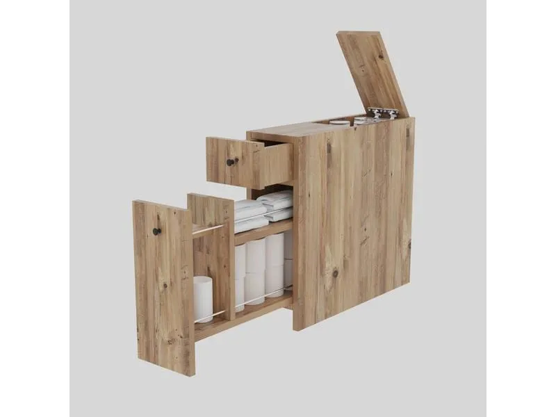 Woody Fashion Badezimmerregal Calencia 19 x 55 x 60 cm, Nature Woody Fashion Badezimmerregal Calencia 19 x 55 x 60 cm, Nature