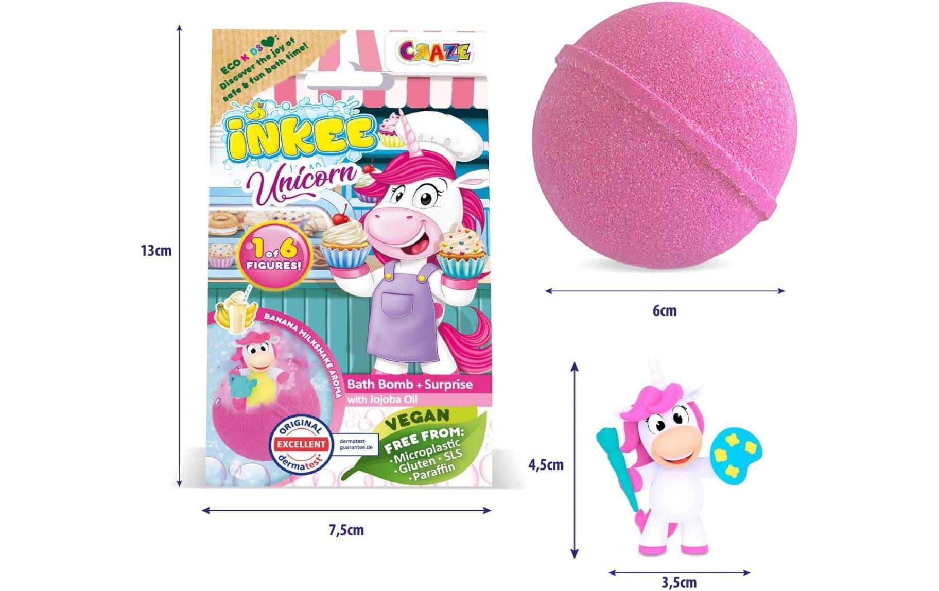 Craze Inkee Surprise Badebombe Unicorn Professions 2 Stück