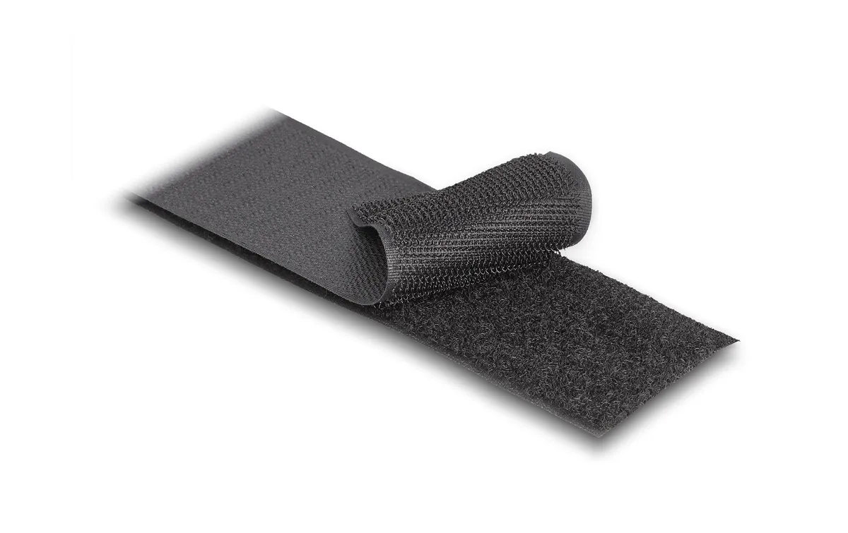 Delock Klettband 25m x 50mm Strapazierfähig Schwarz Delock Klettband 25m x 50mm Strapazierfähig Schwarz
