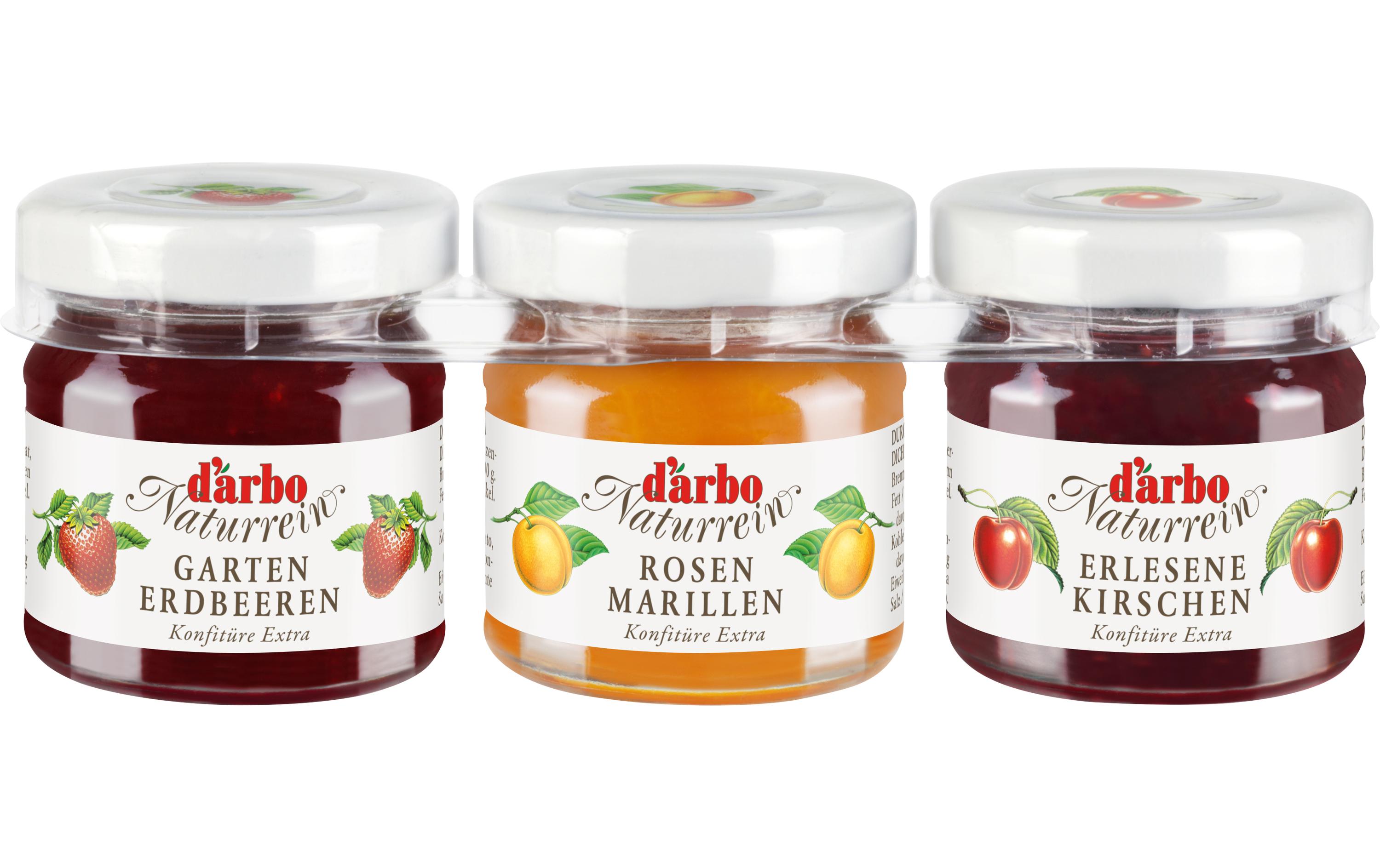 D'arbo Konfitüren Trio Mini, 3 x 40 g
