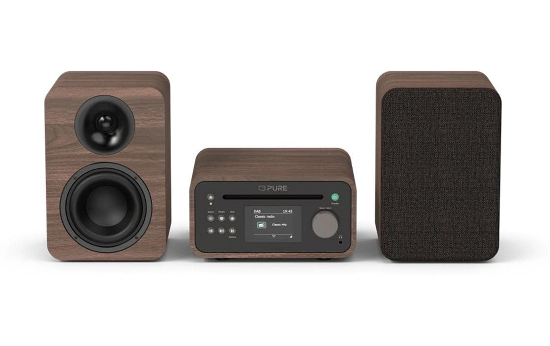 Pure Micro-HiFi Anlage Classic Stereo Mini Walnuss