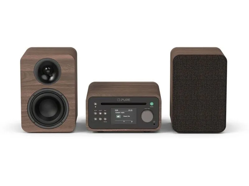 Pure Micro-HiFi Anlage Classic Stereo Mini Walnuss Pure Micro-HiFi Anlage Classic Stereo Mini Walnuss