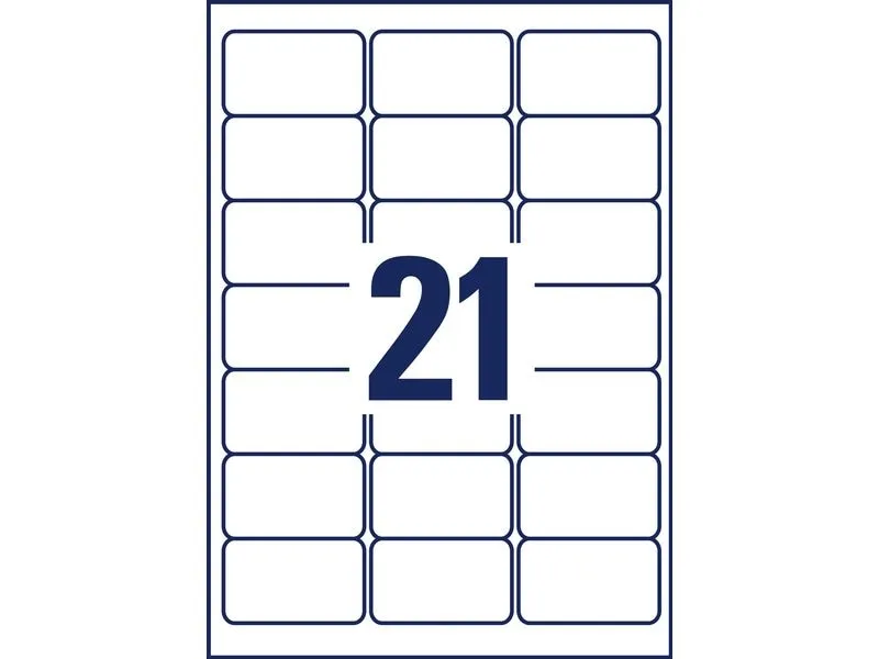 Avery Zweckform Adressetiketten 63.5 x 38.1 mm, 100 Blatt Avery Zweckform Adressetiketten 63.5 x 38.1 mm, 100 Blatt