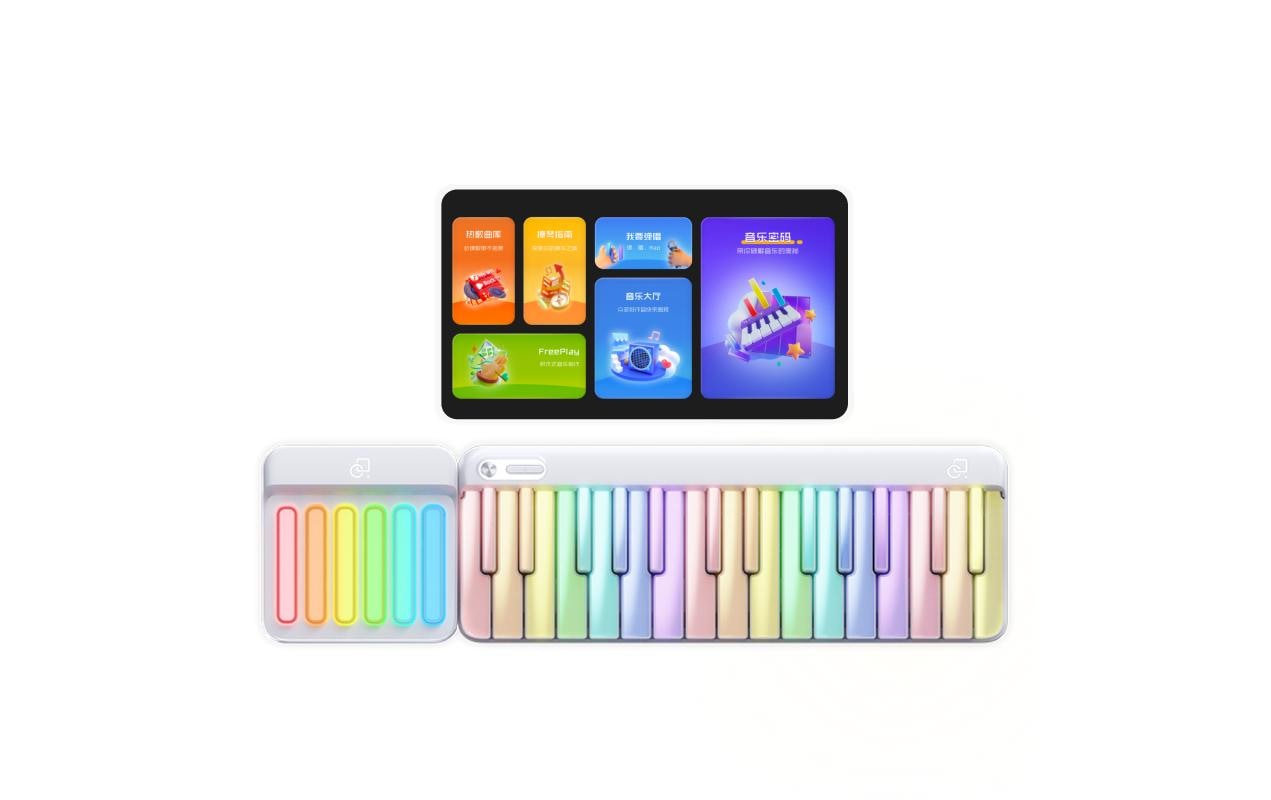 PopuMusic Keyboard PopuPiano 1 Set Weiss