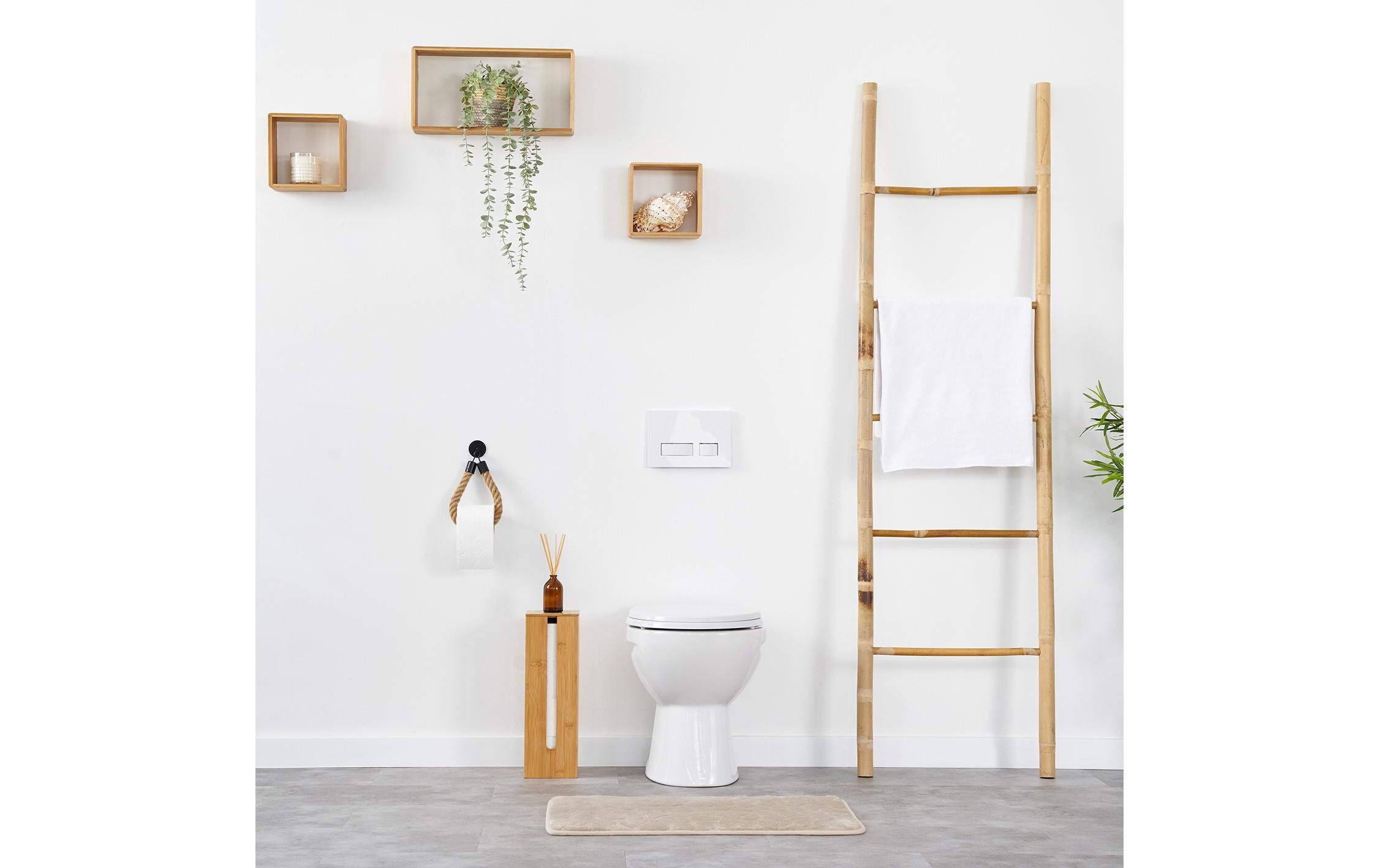 Hennez Toilettenpapierhalter Rope Stick Nature/Schwarz