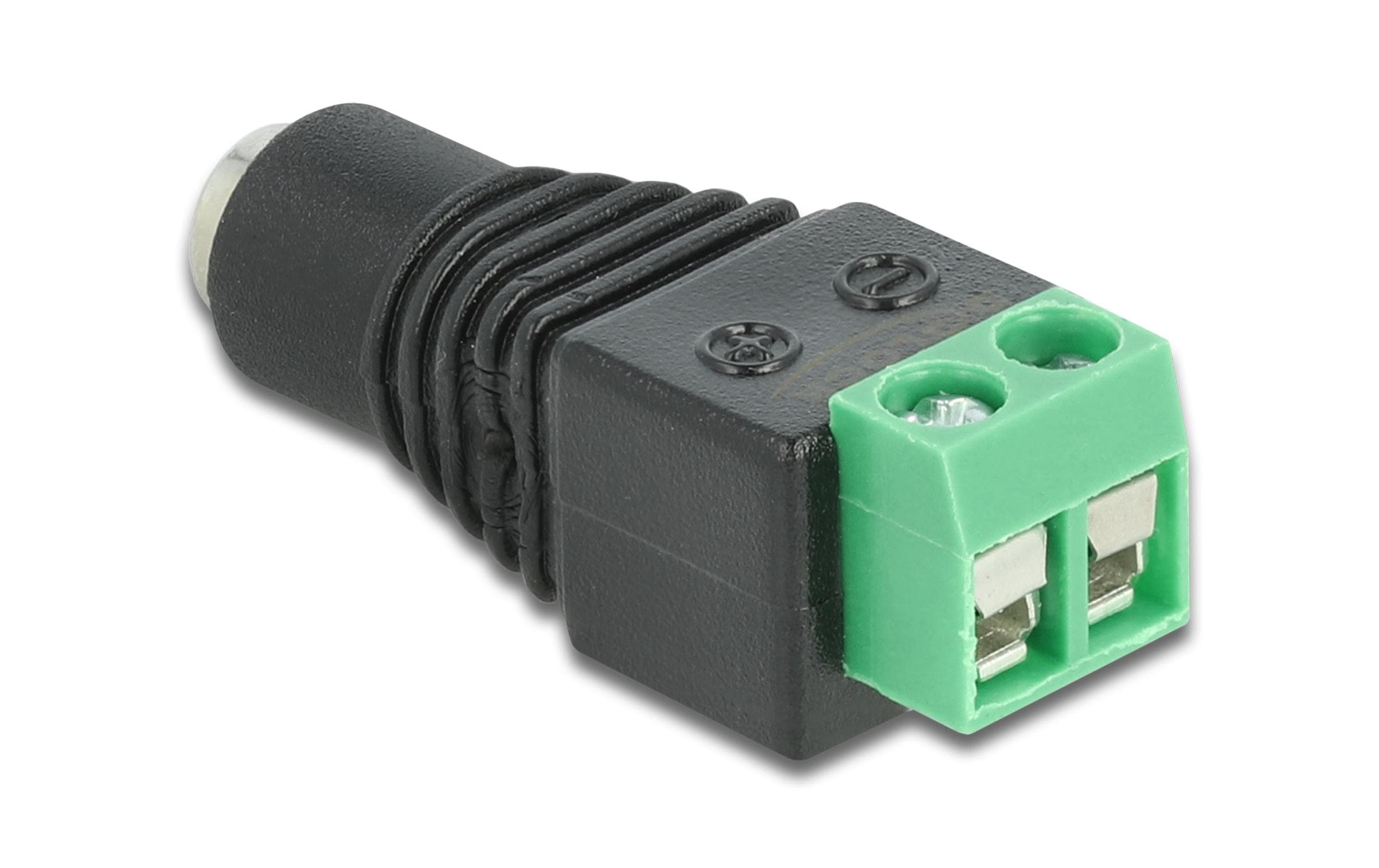 Delock Hohlstecker DC 5.5 x 2.1 mm Buchse > Terminalblock 2 Pin Delock Hohlstecker DC 5.5 x 2.1 mm Buchse > Terminalblock 2 Pin
