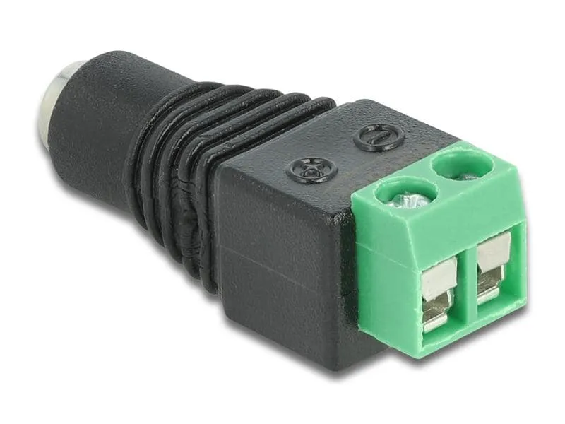 Delock Hohlstecker DC 5.5 x 2.1 mm Buchse > Terminalblock 2 Pin