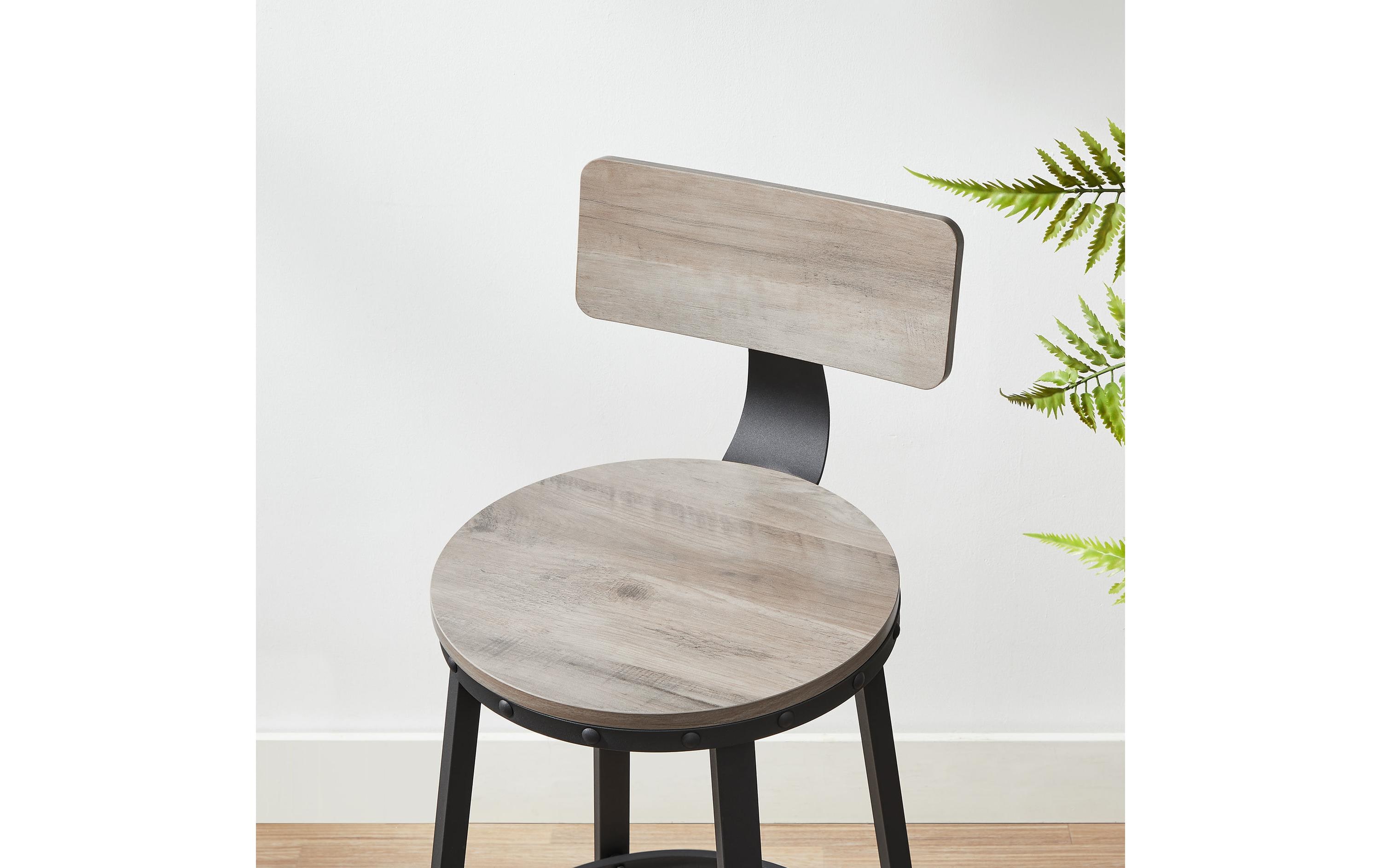 VASAGLE Barhocker 2 Stück 54.5 x 99.8 cm, Schwarz/Grau