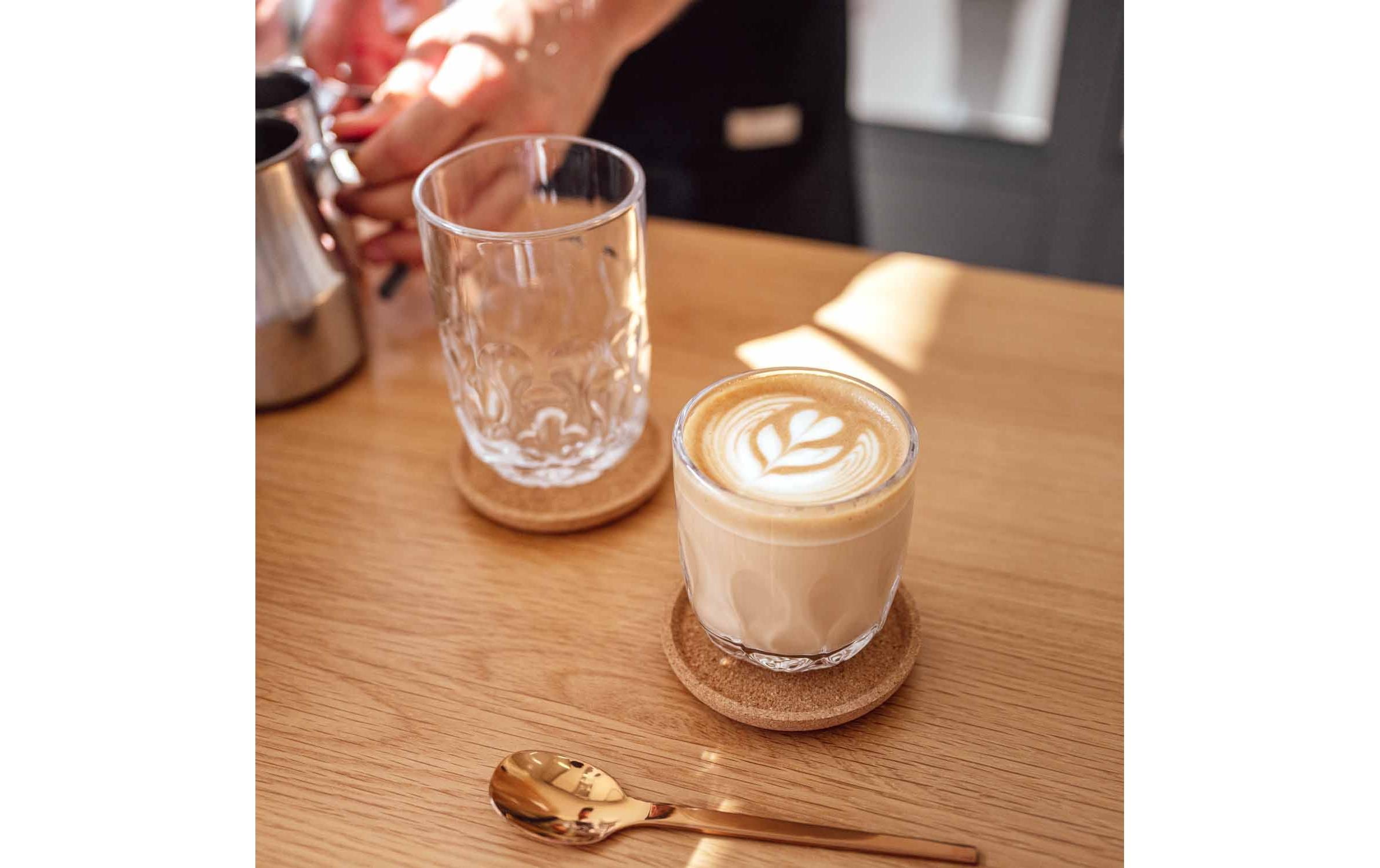 Leonardo Glasuntersetzer Gocce, Beige, 4 Stück