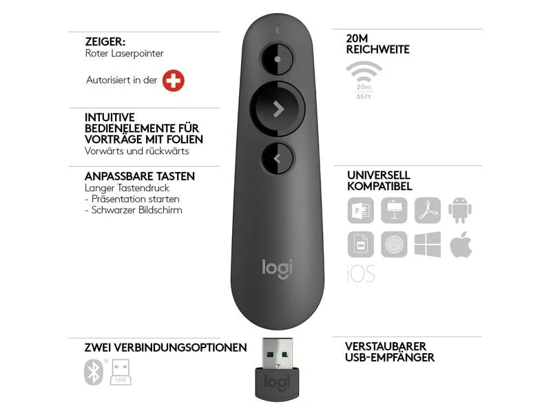 Logitech Presenter R500 s Graphite