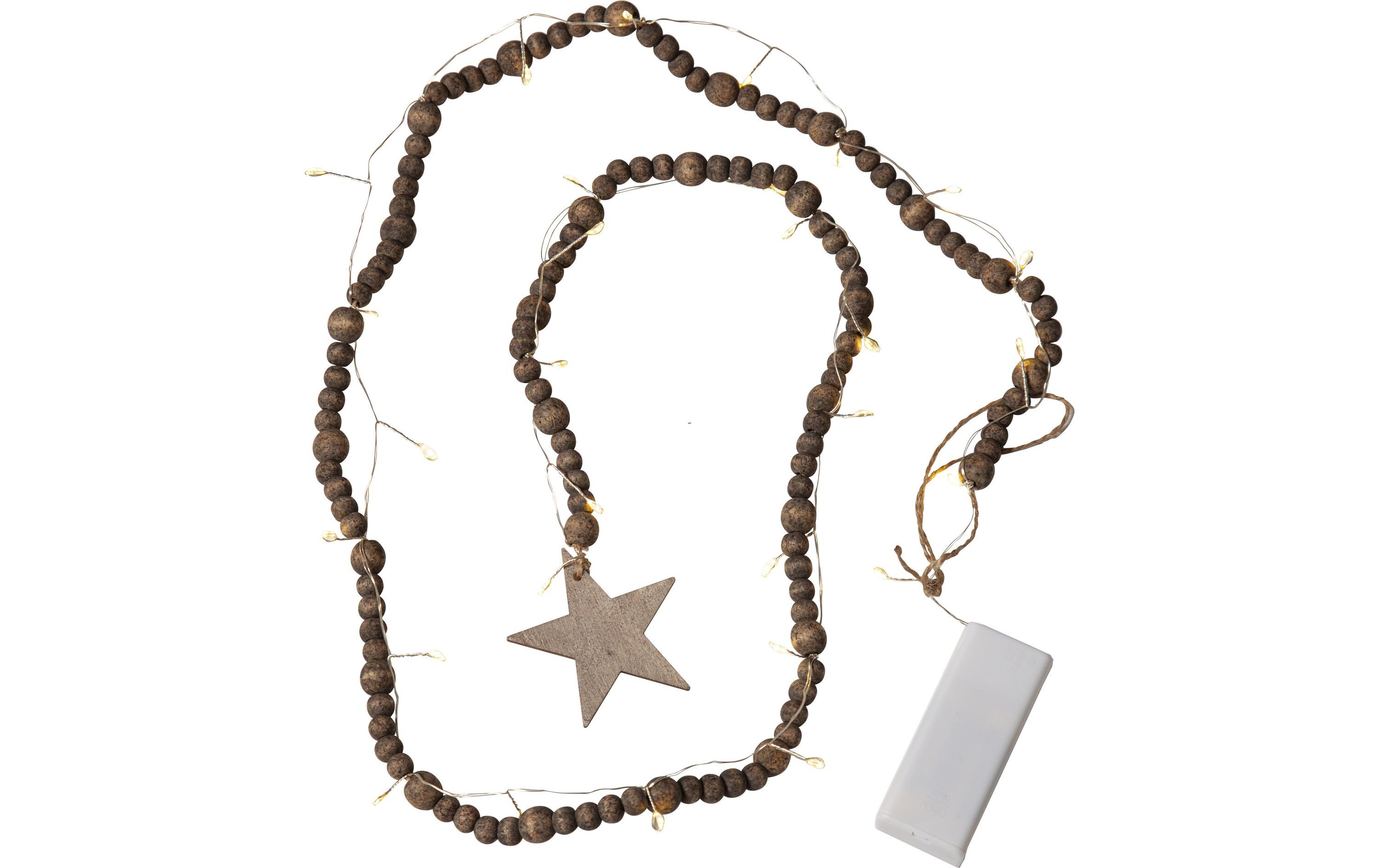 Star Trading Lichterkette Beady Braun