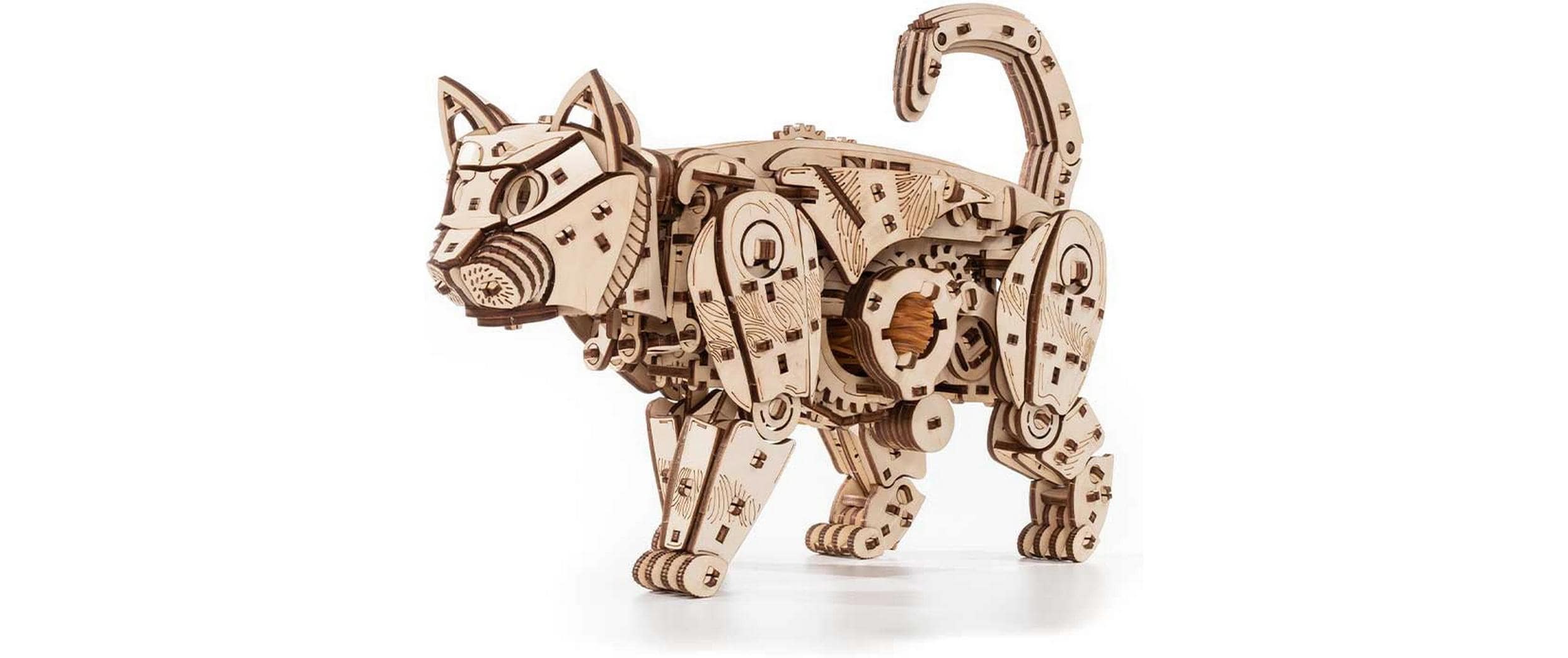 Eco-Wood-Art Bausatz Katze Natur