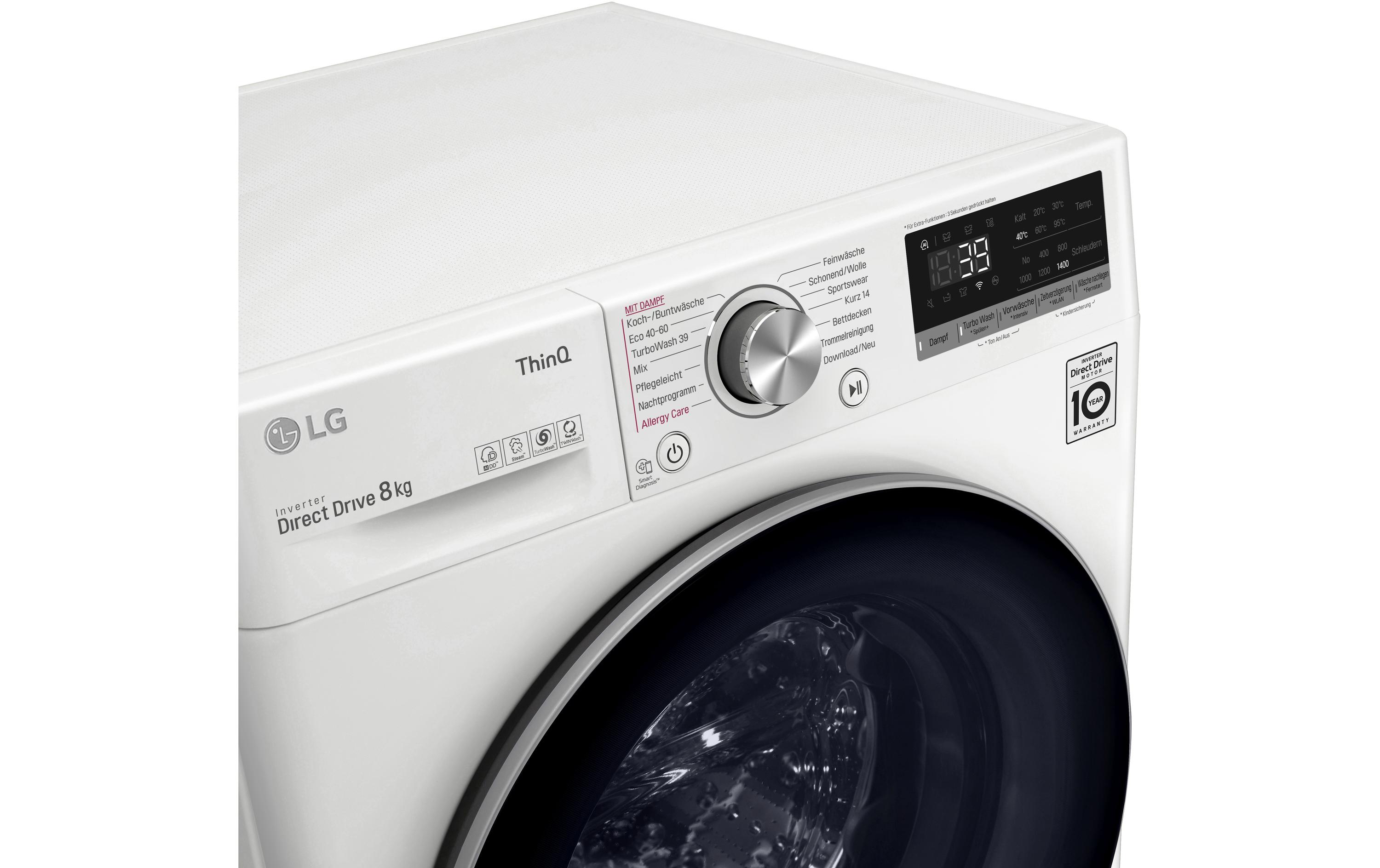 LG Waschmaschine F4WV708P1E Links LG Waschmaschine F4WV708P1E Links