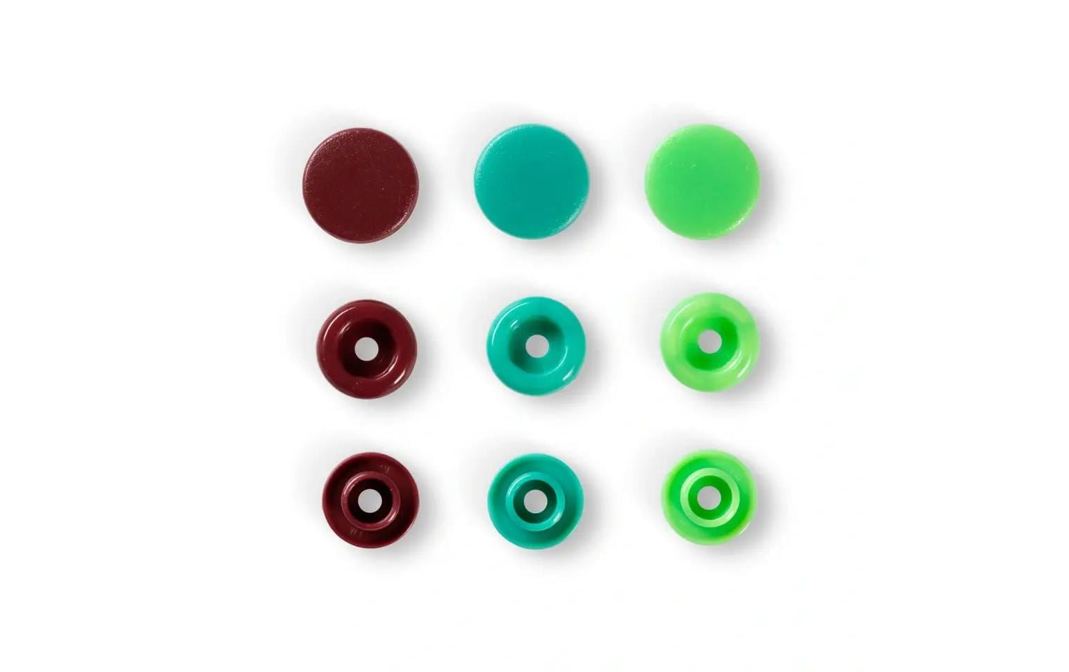 Prym Druckknöpfe Color Snaps Grün/Braun, 12.4 mm, 30 Stück Prym Druckknöpfe Color Snaps Grün/Braun, 12.4 mm, 30 Stück