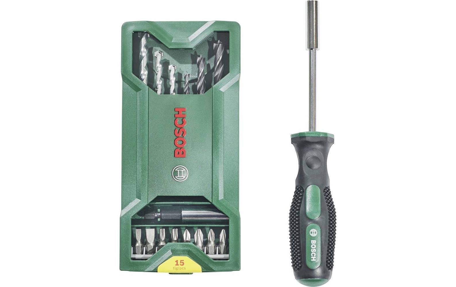 Bosch Bohr- und Bitset Mini X-Line, 15+1 Stück