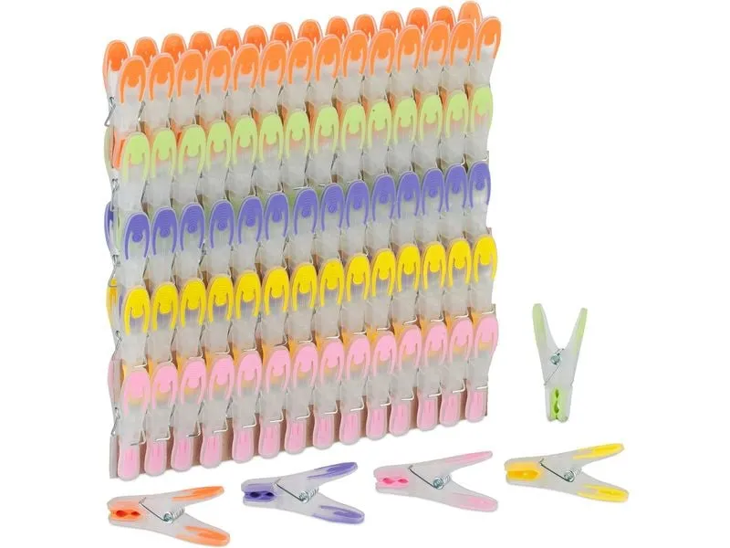 relaxdays Wäscheklammern Soft-Grip 75 Stück relaxdays Wäscheklammern Soft-Grip 75 Stück