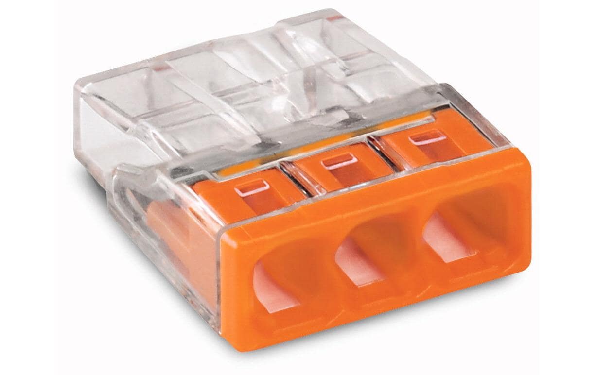 WAGO Steckklemme Contact COMPACT 3-fach, 100 Stück WAGO Steckklemme Contact COMPACT 3-fach, 100 Stück