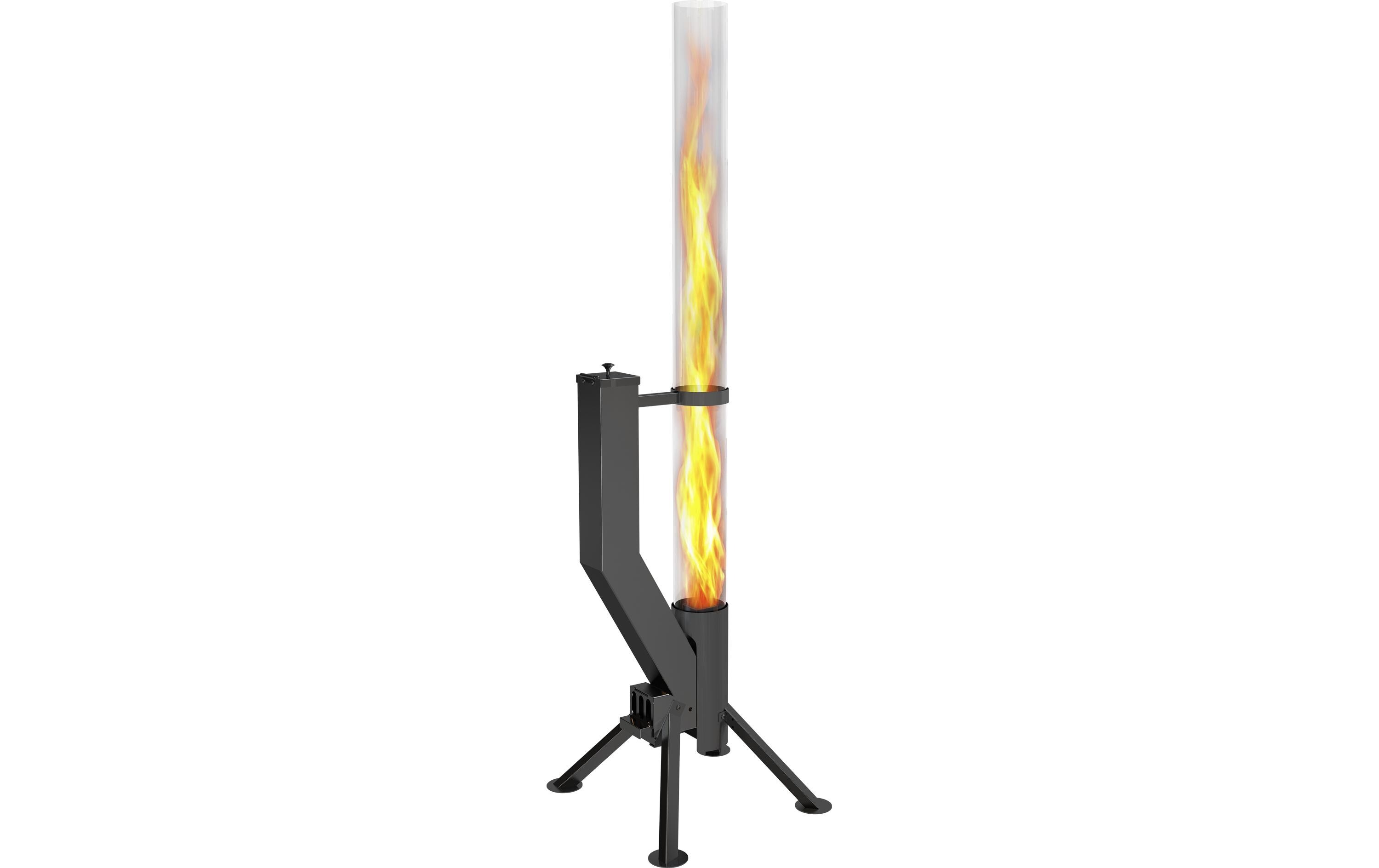 Gardenflare Klassik Feuerrohr Edelstahl Schwarz