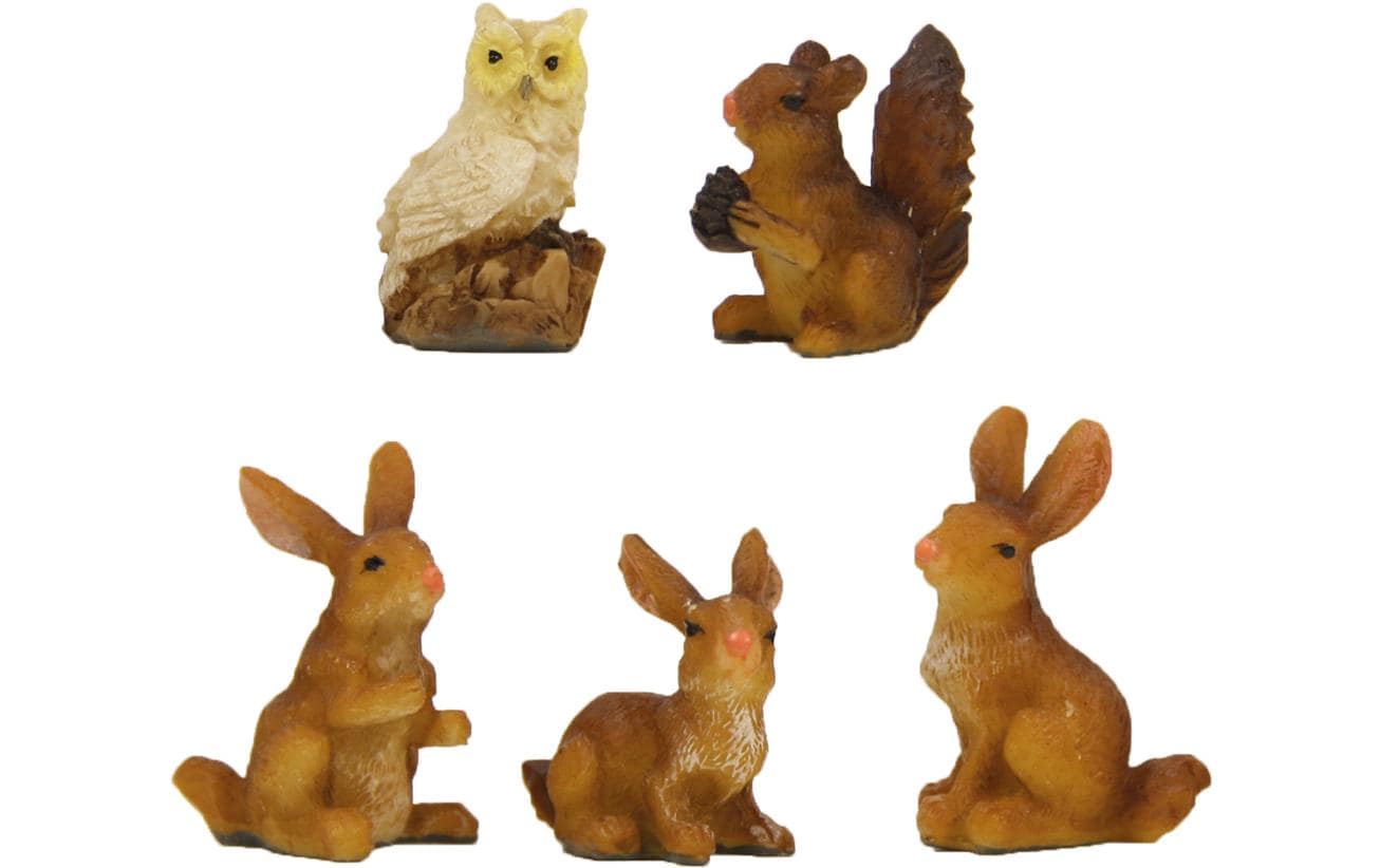 Botanic-Haus Krippenfiguren Waldtiere 5-teilig, 7-9 cm