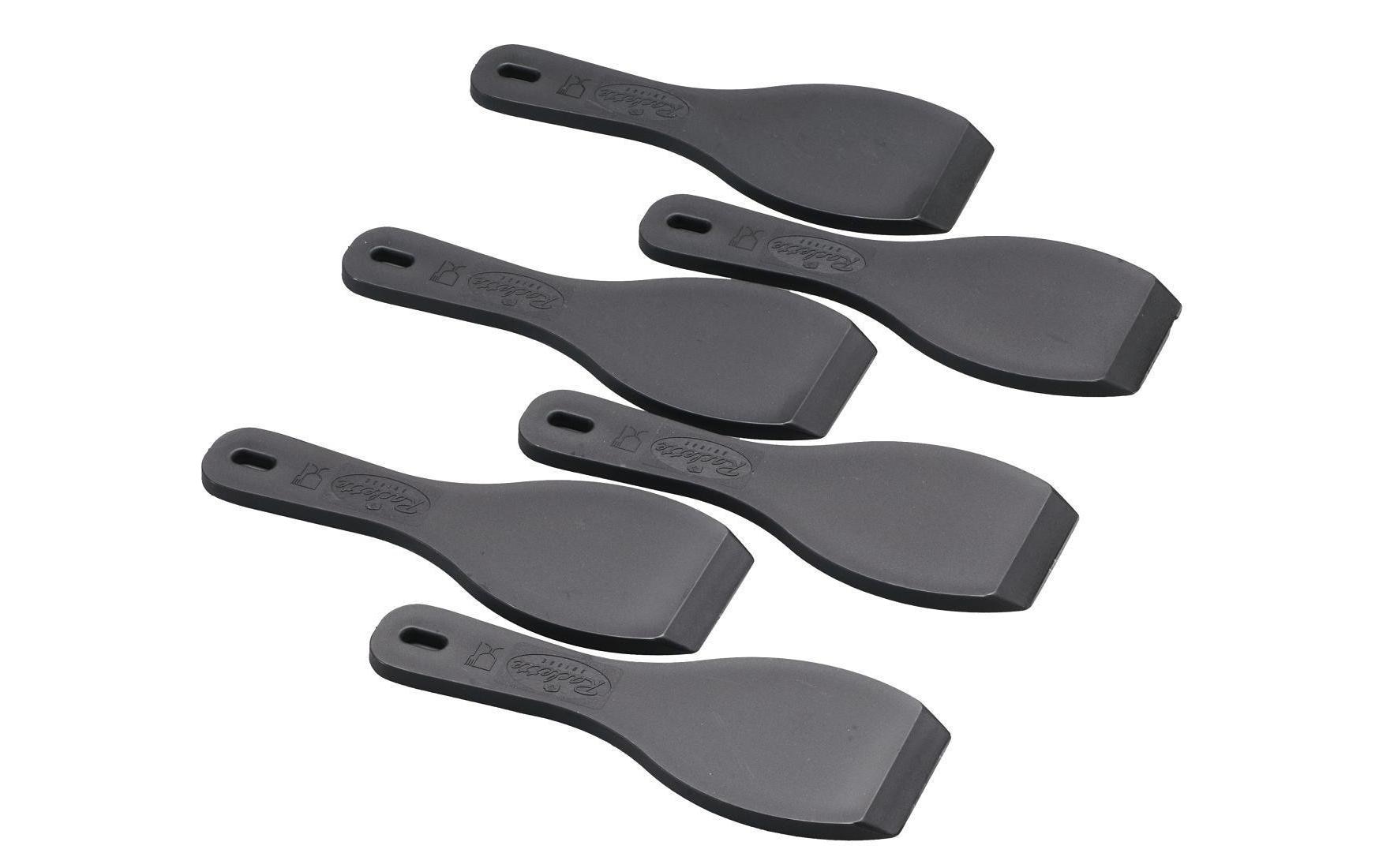 TTM Raclette-Spachtel 6 Stück, Schwarz