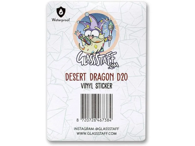 Glass Staff Dragon D20 Sticker Mehrfarbig