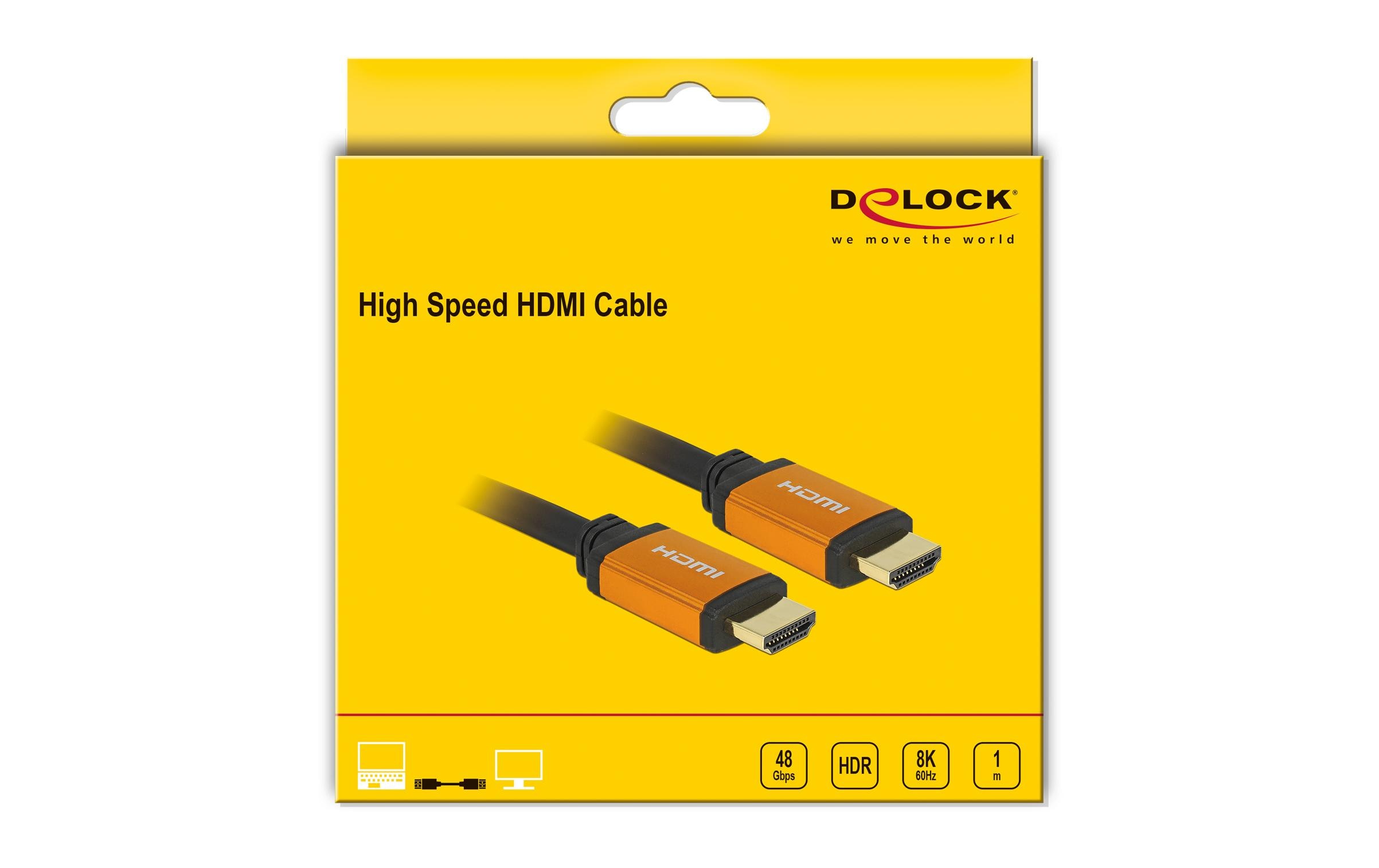 Delock Kabel 8K 60Hz HDMI - HDMI, 1 m
