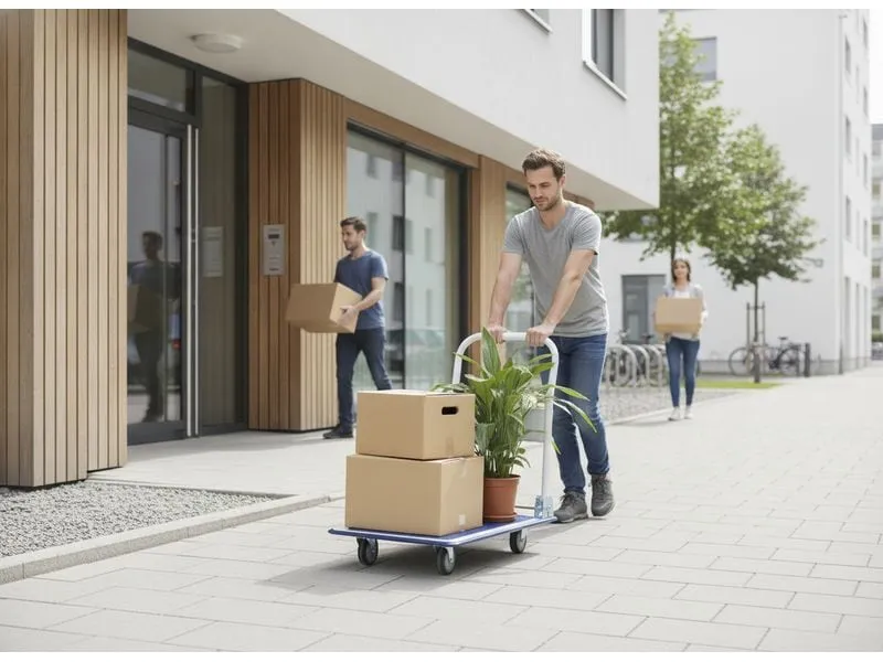 STRUCT Plattformwagen 150 kg, Blau/Weiss STRUCT Plattformwagen 150 kg, Blau/Weiss