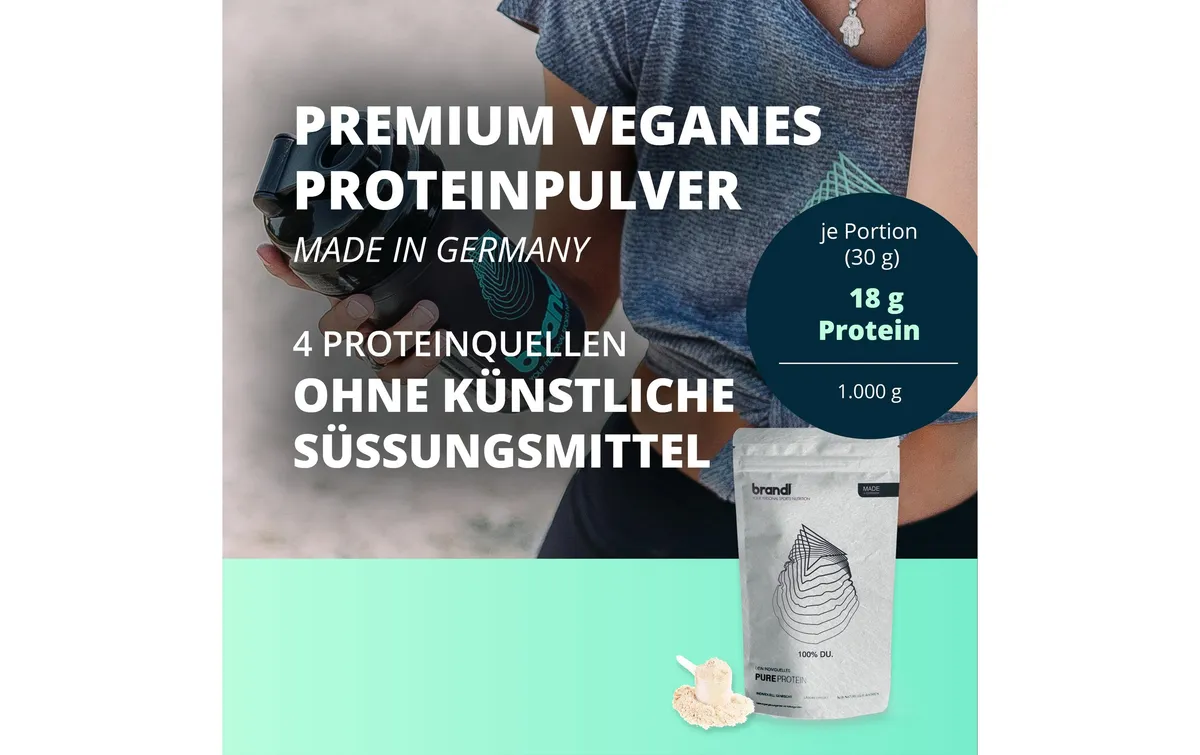 Brandl-Nutrition Pulver Pure Protein Vegan Banane 1000 g Brandl-Nutrition Pulver Pure Protein Vegan Banane 1000 g