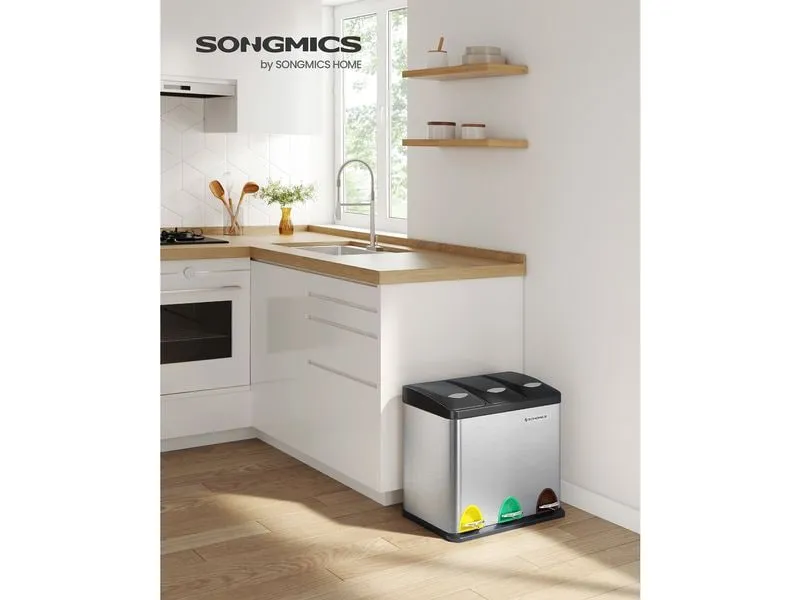 Songmics Abfalleimer 24 l, Silber Songmics Abfalleimer 24 l, Silber