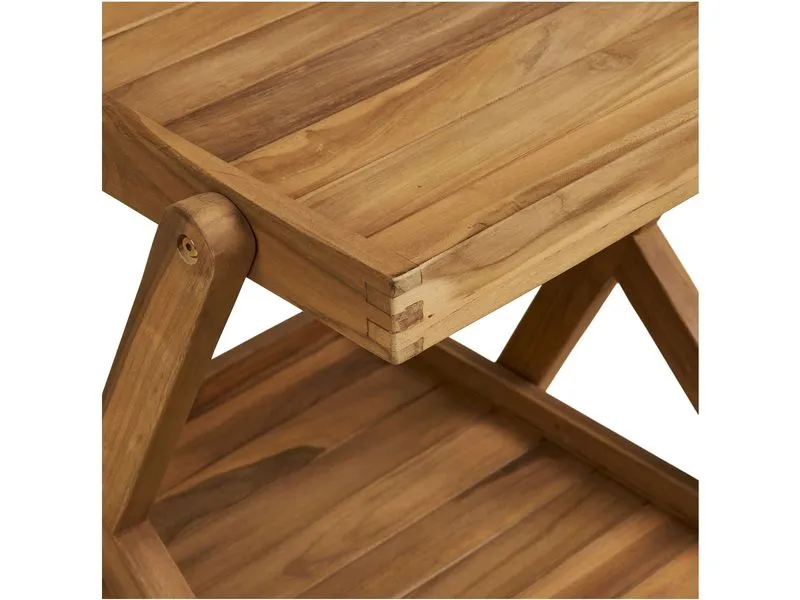 House Nordic Servierwagen Pasaku, 86 x 50 x 81 cm, Teakholz, Natur