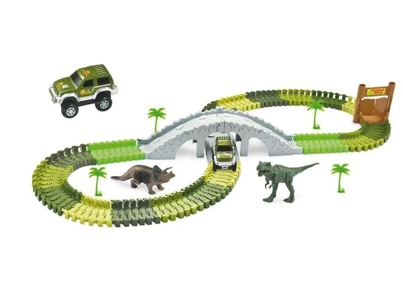 Amewi Magic Traxx Bahn Dino-Park Mini Set mit Brücke Amewi Magic Traxx Bahn Dino-Park Mini Set mit Brücke